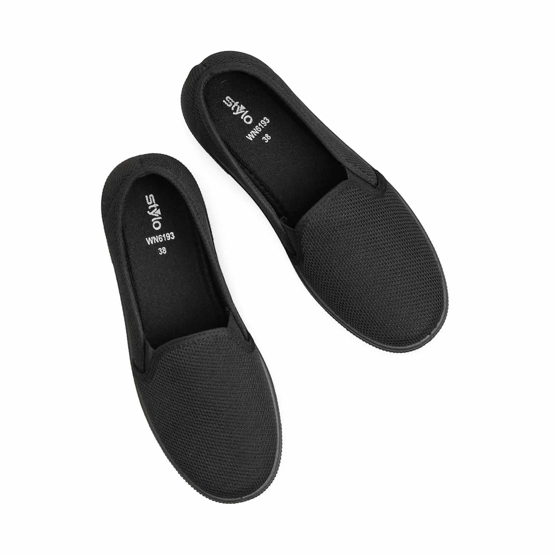 Black Casual Sneaker WN6193 Soft Soles Footwear Tech