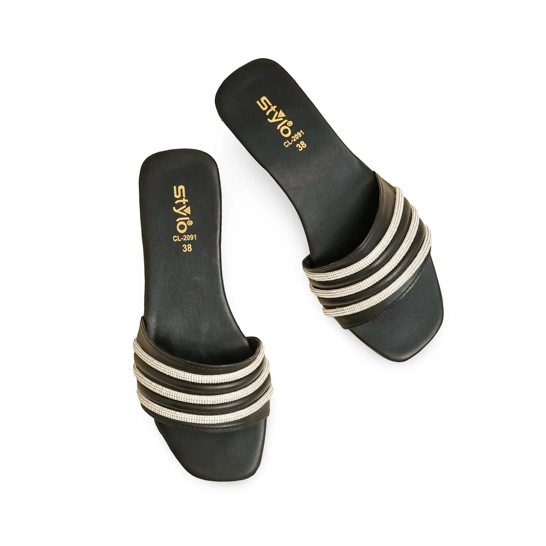 Black Casual Women Slipper CL2091 Morning Step