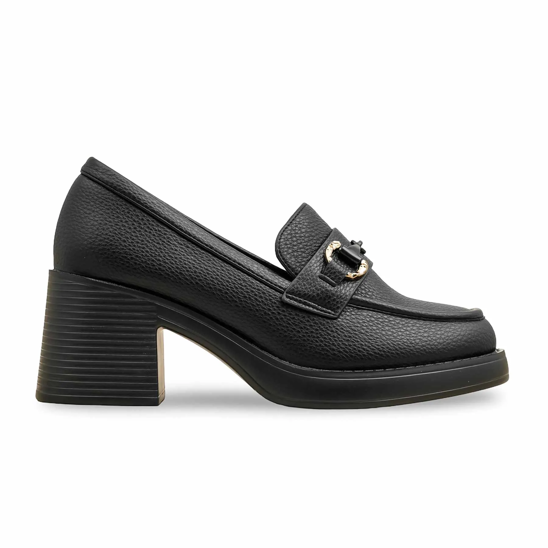 Flawless Step Black Court Shoes For Ladies WN7511
