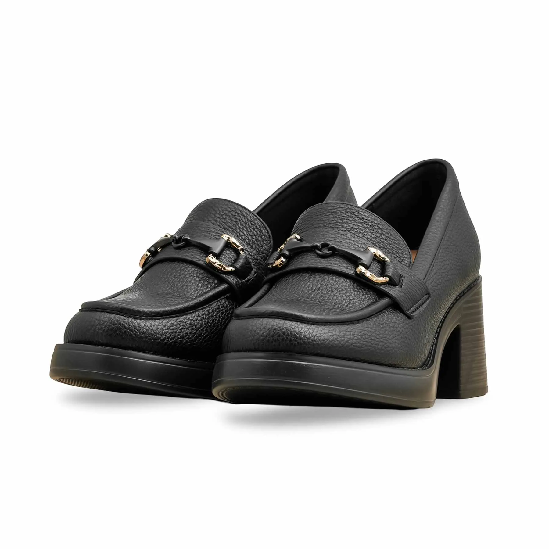 Fashion Fit Black Court Shoes For Ladies WN7511