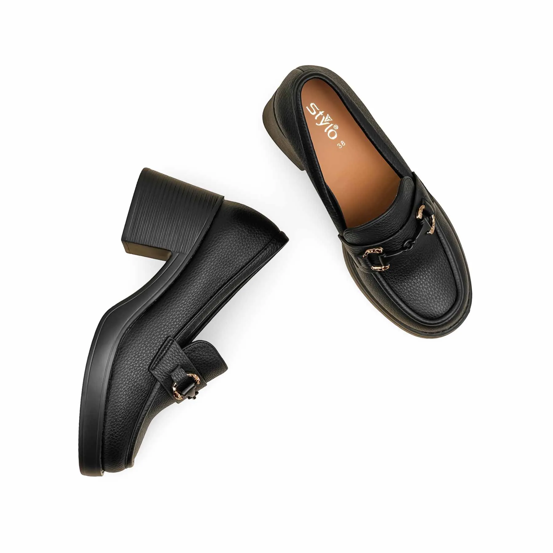 Black Court Shoes For Ladies WN7511 Luxury Shoes