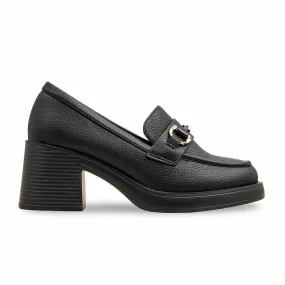 Flawless Step Black Court Shoes For Ladies WN7511