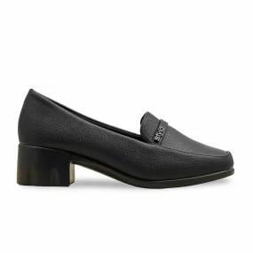 Bold Statement Spotlight Ready Black Court Shoes For Women WN7508