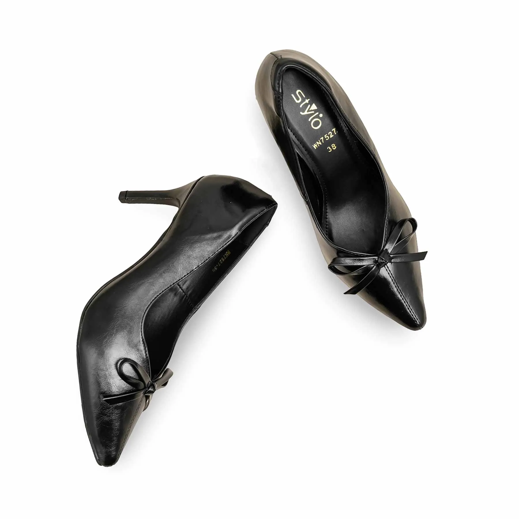 Perfect Match Black Court Shoes For Women WN7527