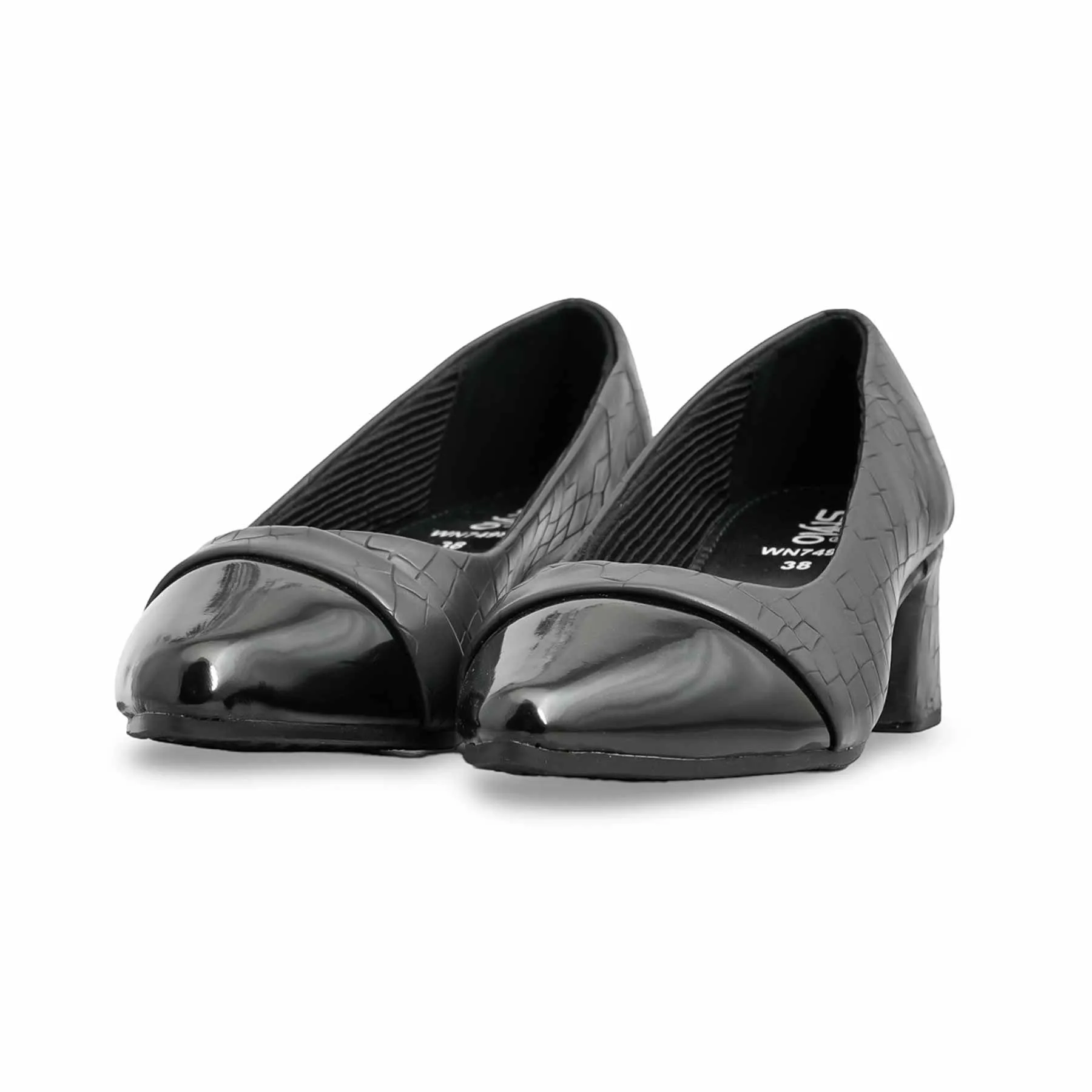 Modern Design Sophisticated Shoes Black Court Shoes WN7498