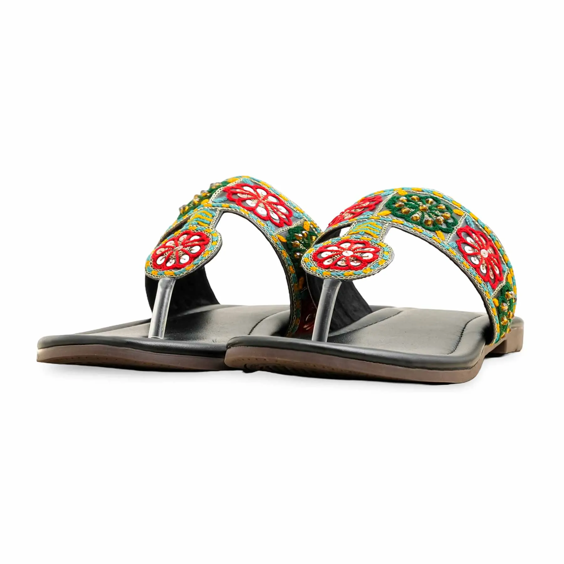 Black Ethnic Chappal EC0235 Shop Walk Outdoor Footwear