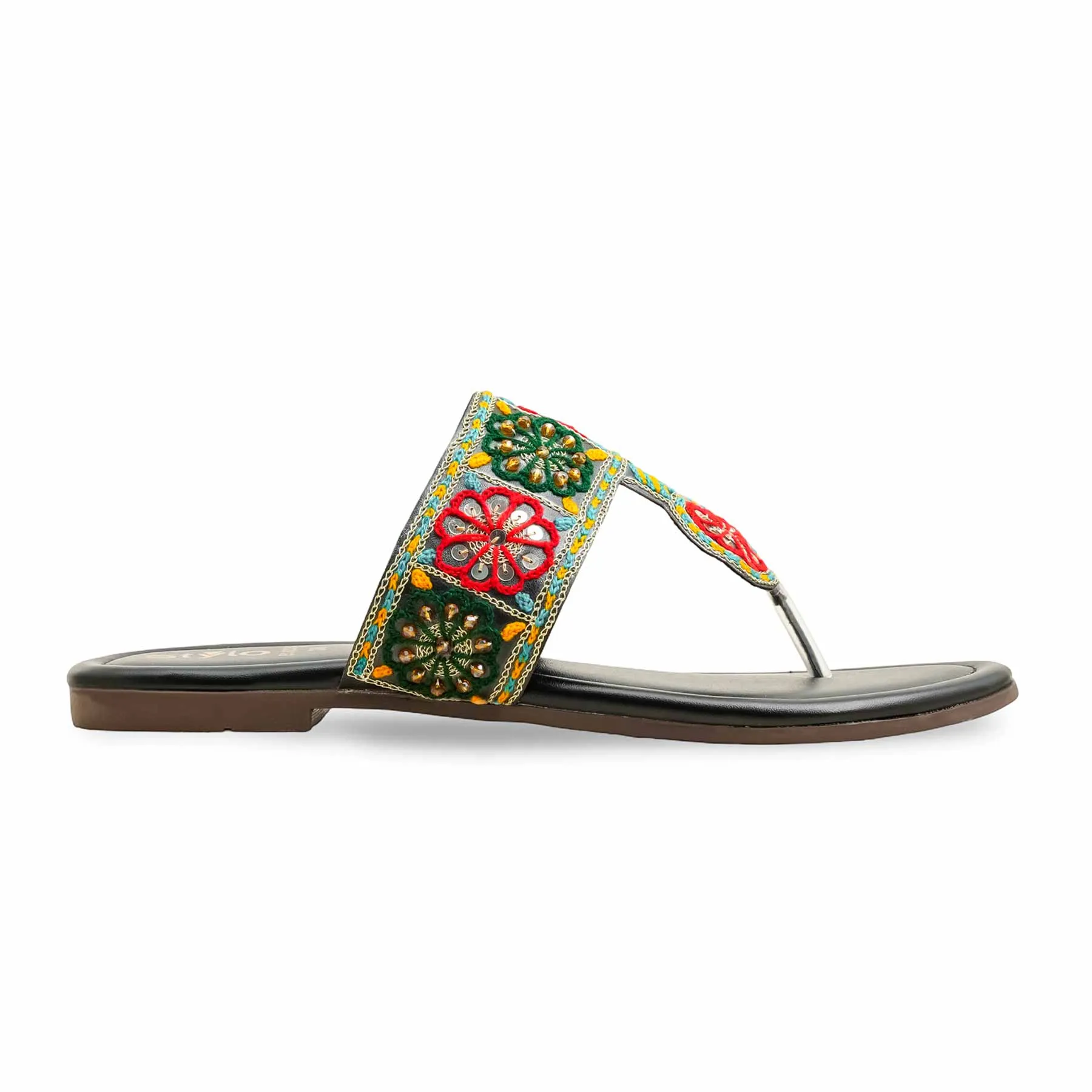 Chill Day Black Ethnic Chappal EC0235