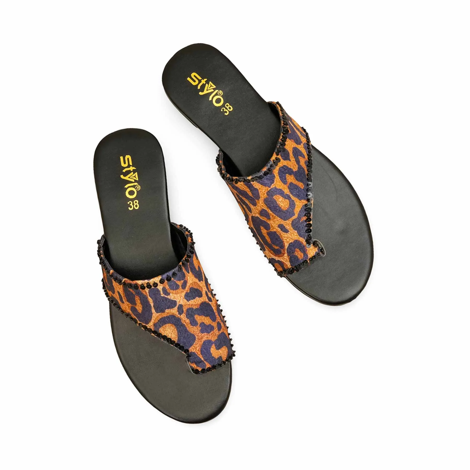 Black Ethnic Chappal For Ladies EC0240 All Day Wear Comfort