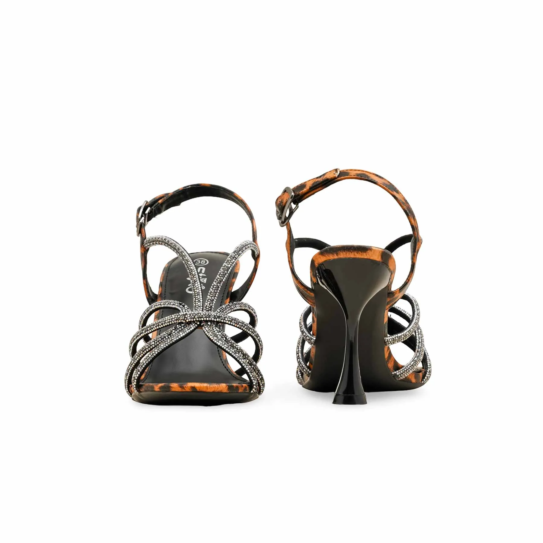 Arch Lift Black Fancy Bridal Sandal FN6238