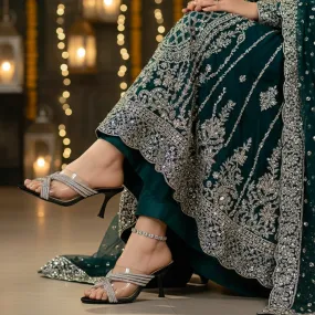 Black Fancy Bridal Slipper FN7973 Fashion Queen