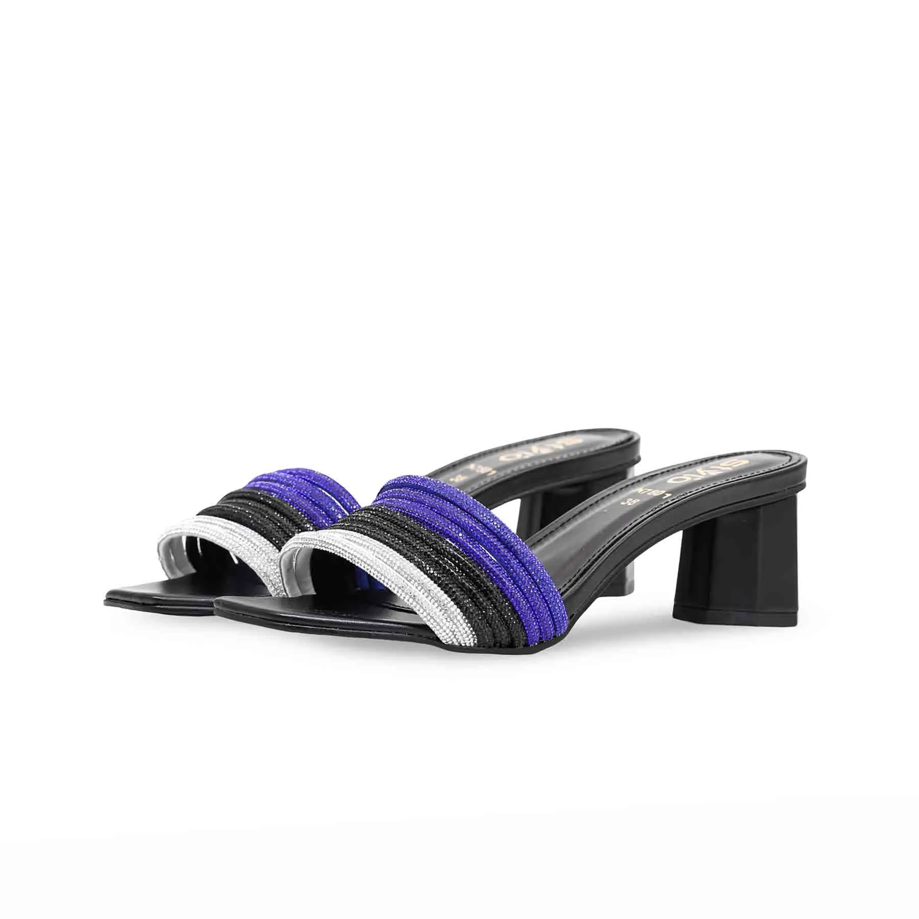 Retro Glam Sleek Profile Black Fancy Slipper FN7801