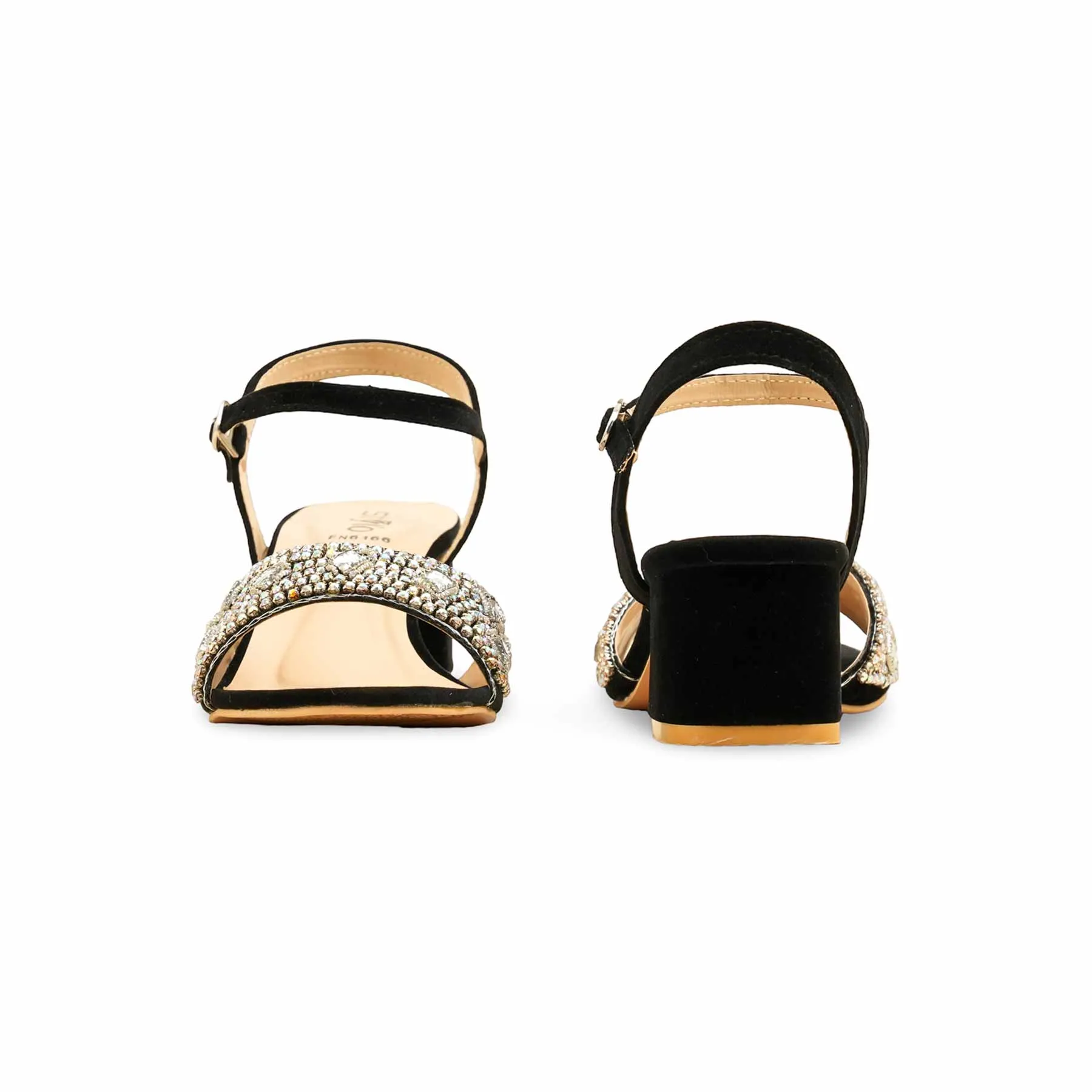 Black Fancy Women Sandal FN6166 Fashion Sandals