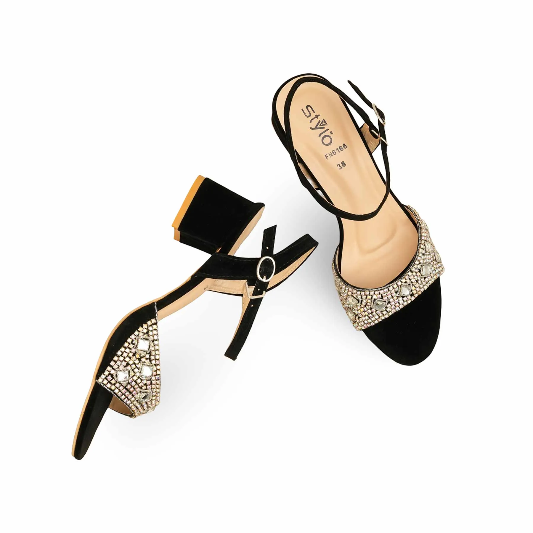 Show Spark Airport Edge Black Fancy Women Sandal FN6166