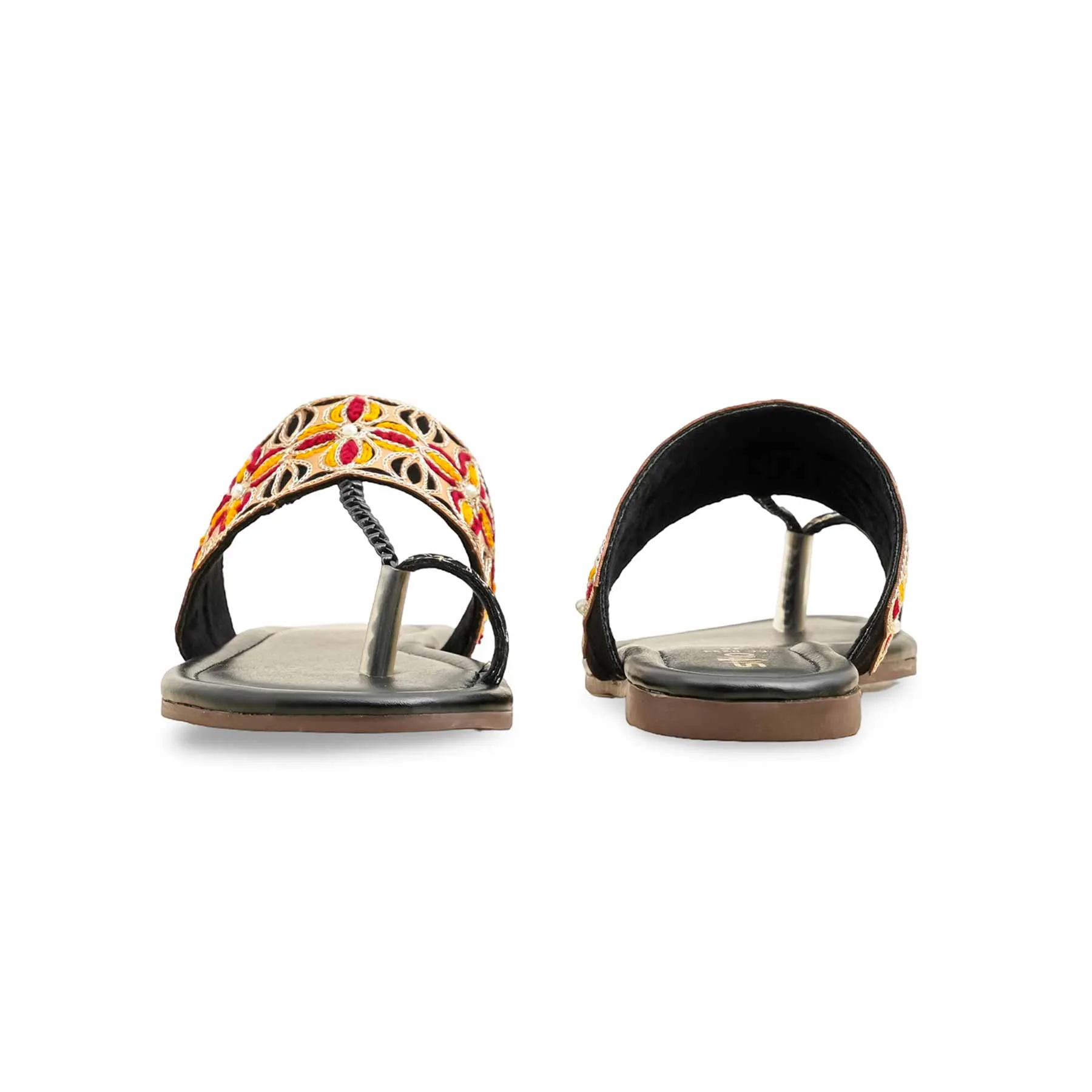 Black Formal Chappal For Ladies EC0234 All-Purpose Footwear