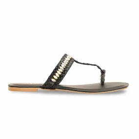 Study Glow Roof Top Black Formal Chappal For Ladies FR0563