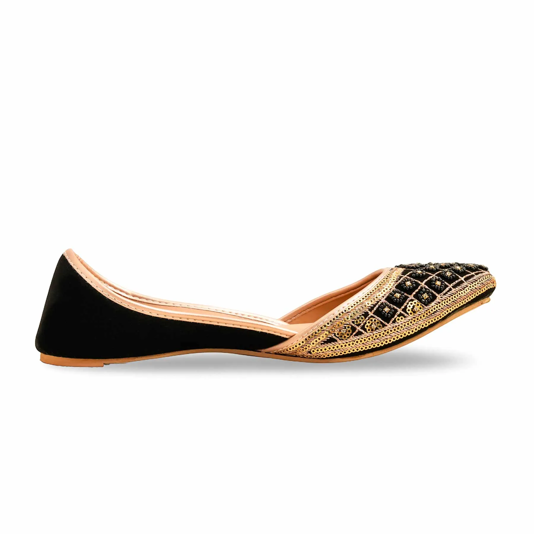 Black Formal Khusa LEC801 Embroider Edge