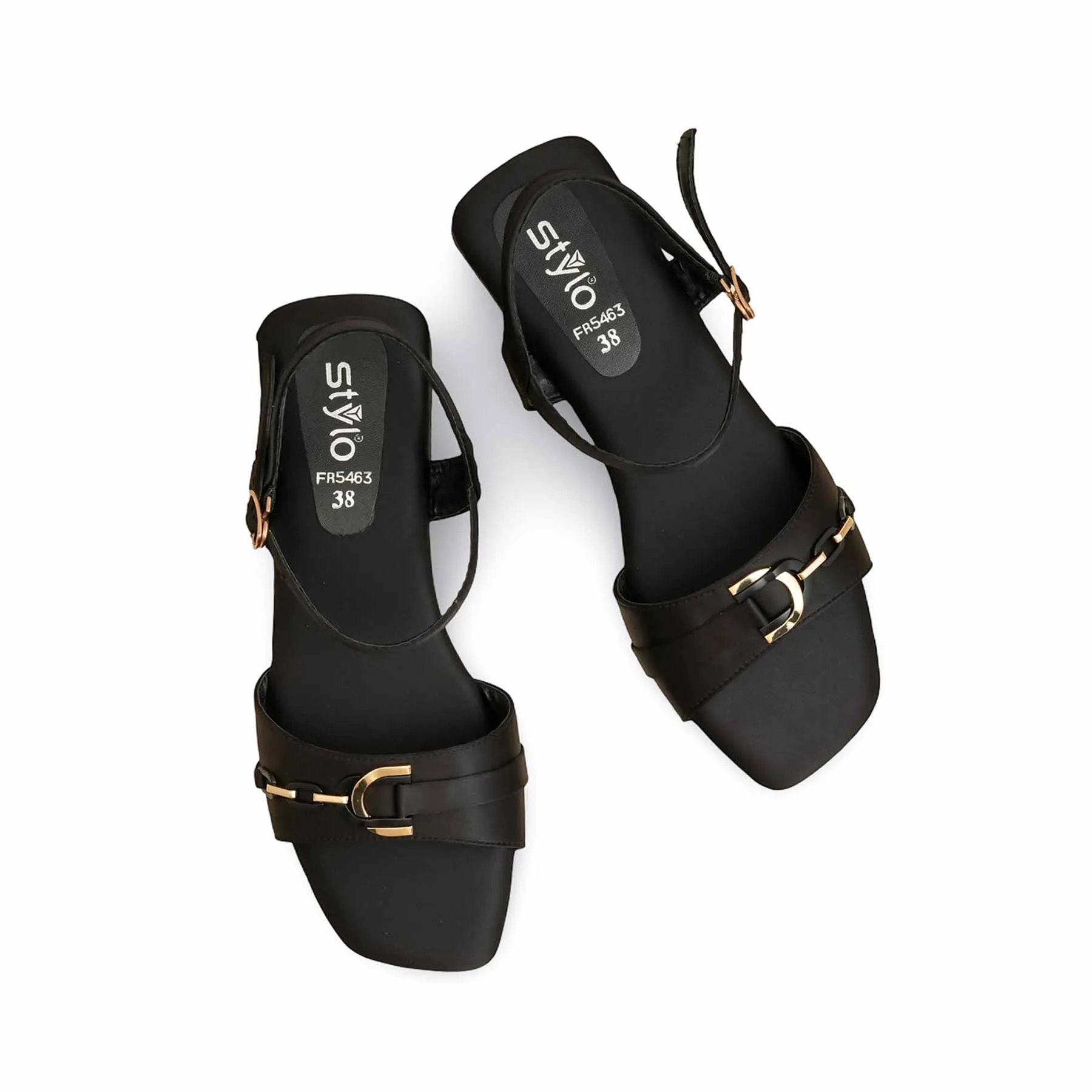 Flexible Walk Expo Walk Black Formal Sandal FR5463