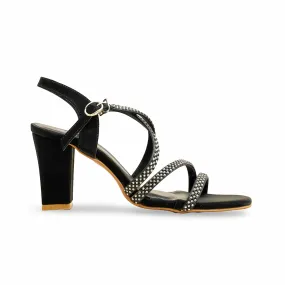 Sleek Shape Black Formal Sandal FR5465