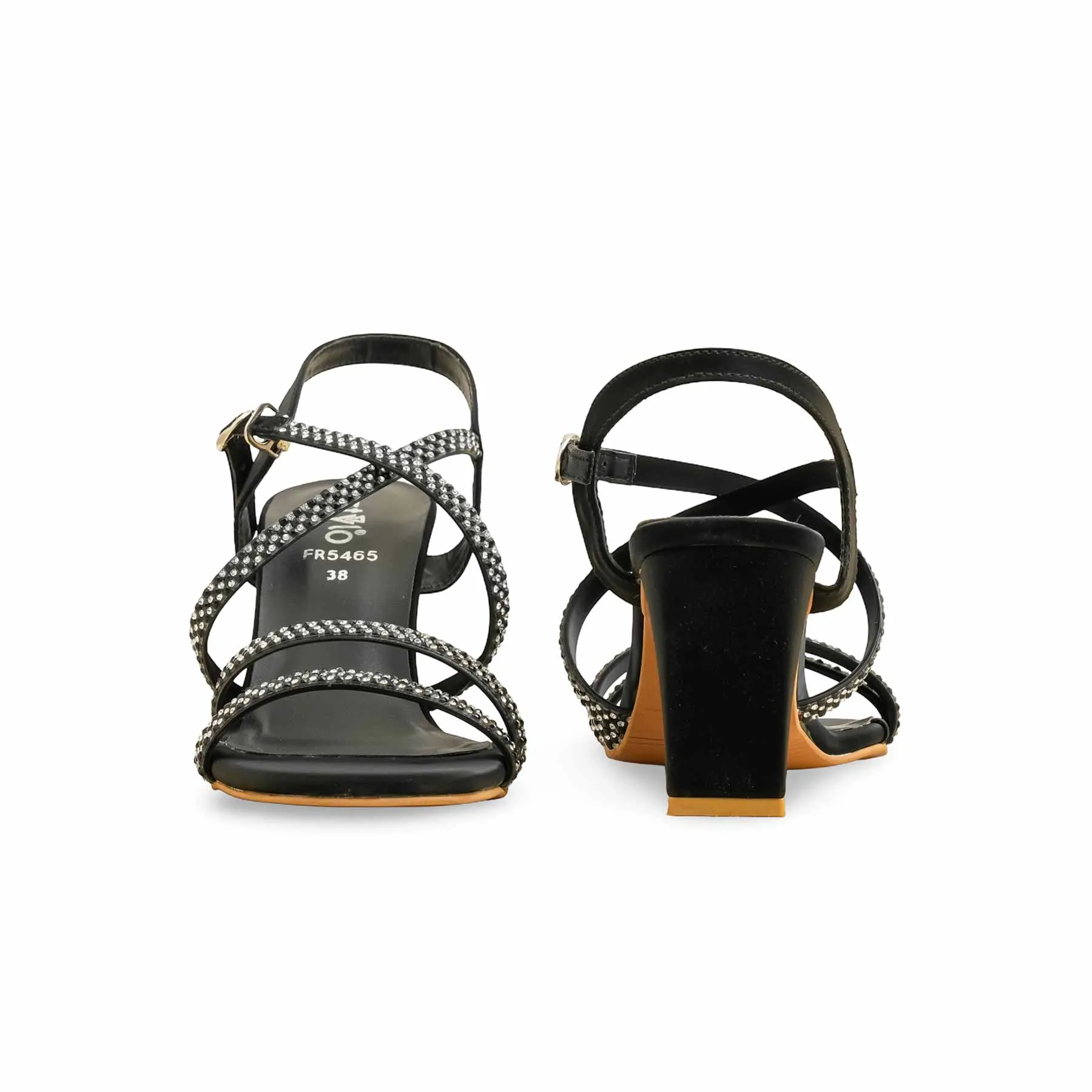Black Formal Sandal FR5465 Height Boost Smart Sandals
