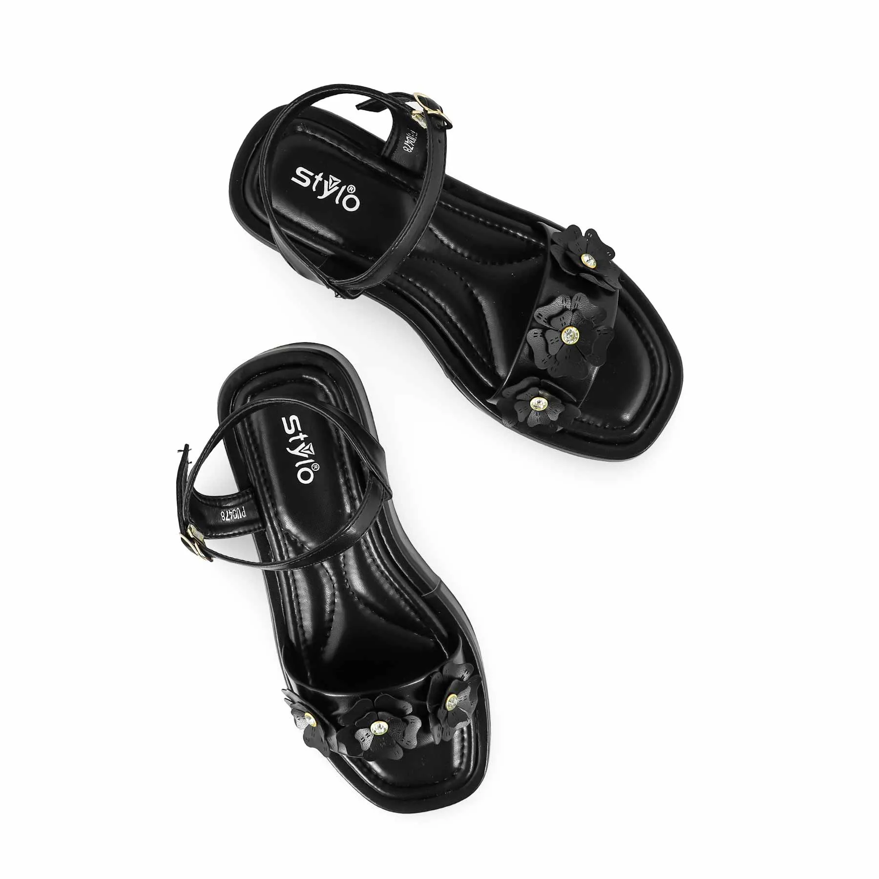 Elegant Boss Mode Black Formal Sandal PU0478