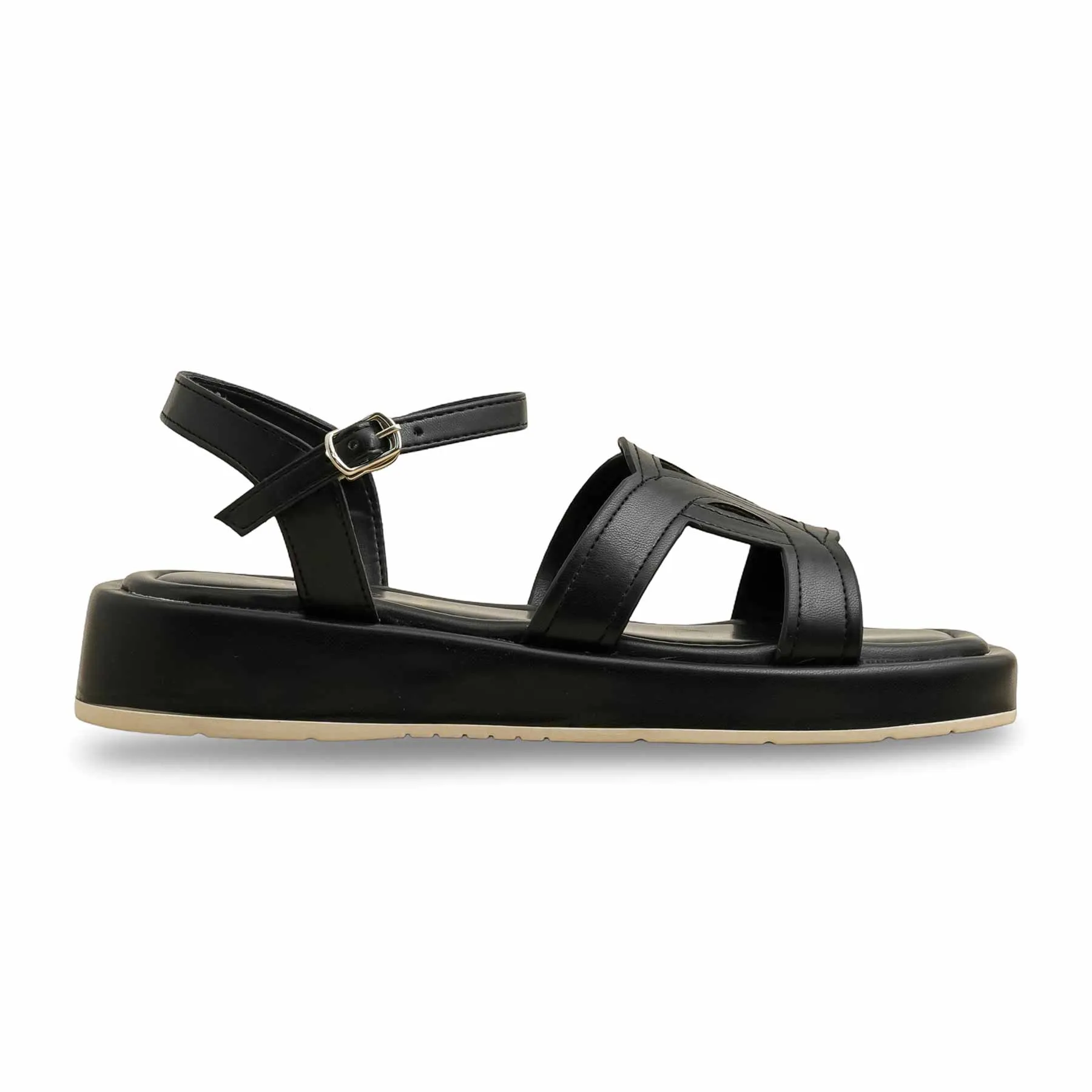 Black Formal Sandal PU0602 Museum Mood Outdoor Go