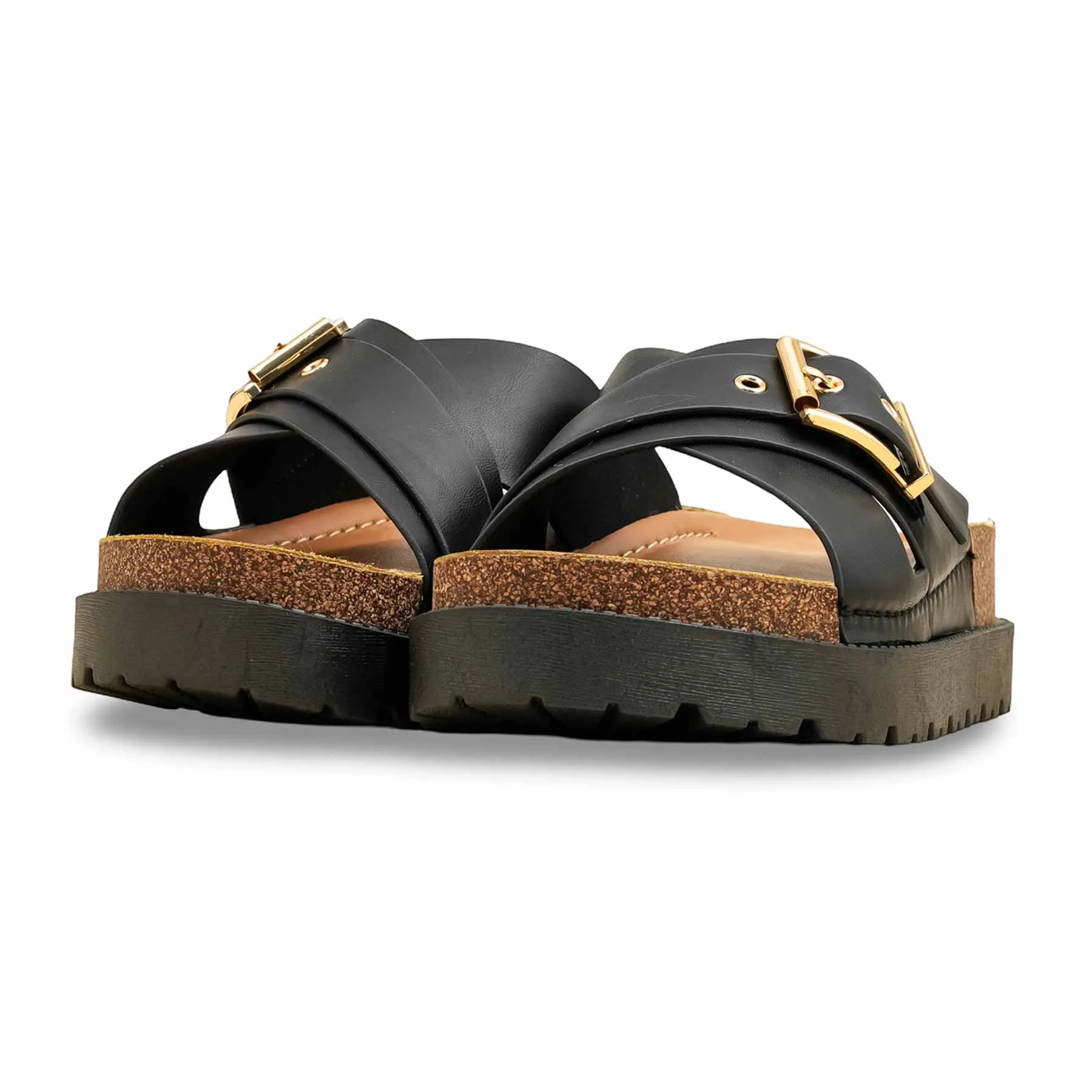 Black Formal Slipper For Women PU0391 Golf