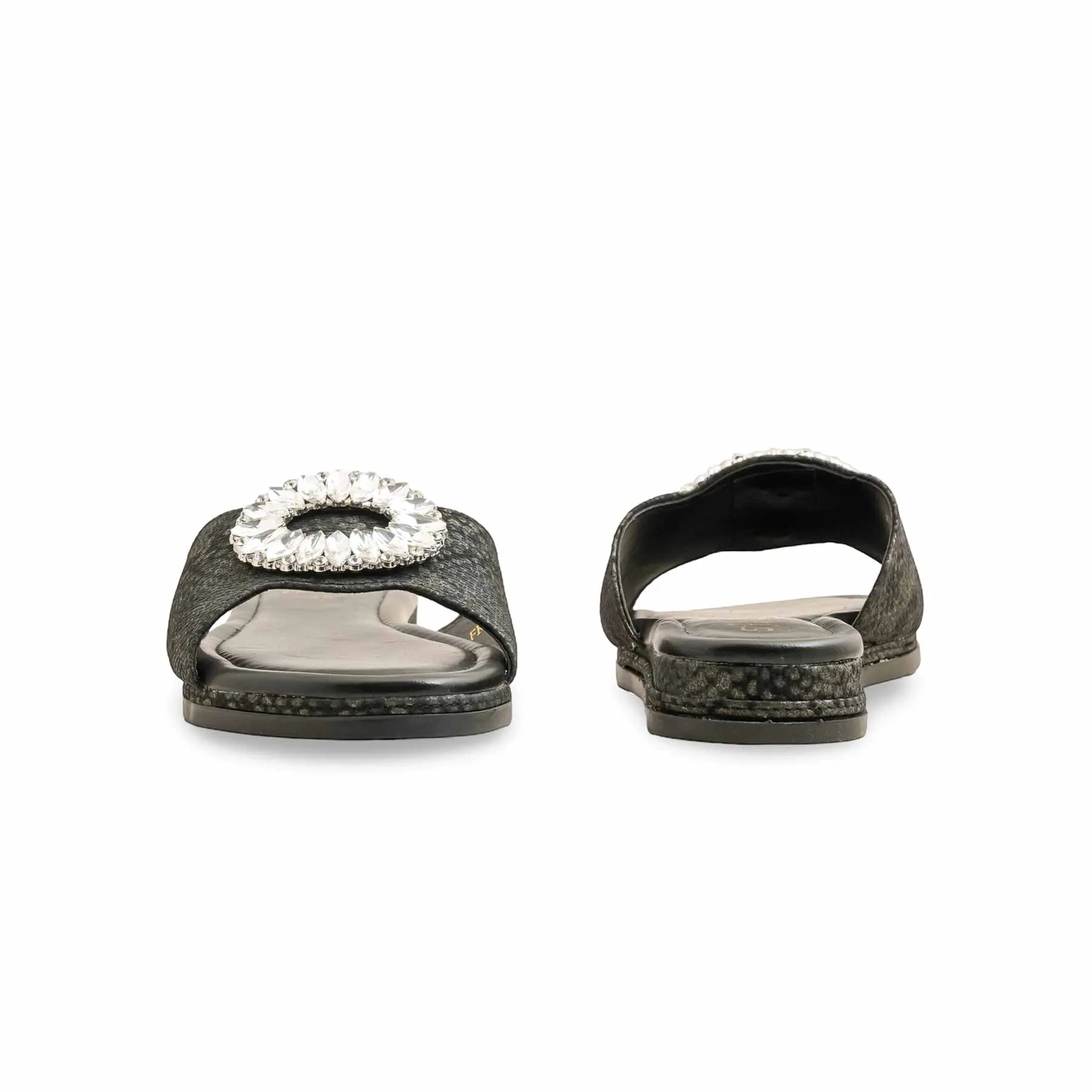 Cloud Comfort Footwear Park Ready Black Formal Slipper FR8376