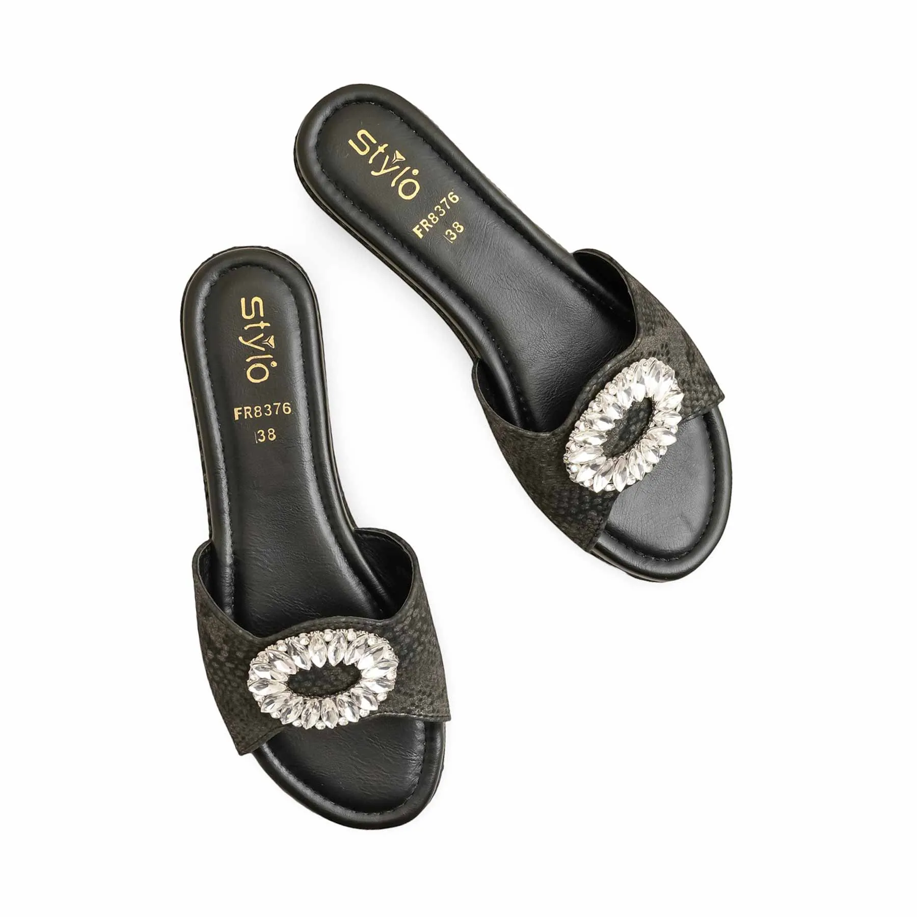 Lazy Mood Black Formal Slipper FR8376