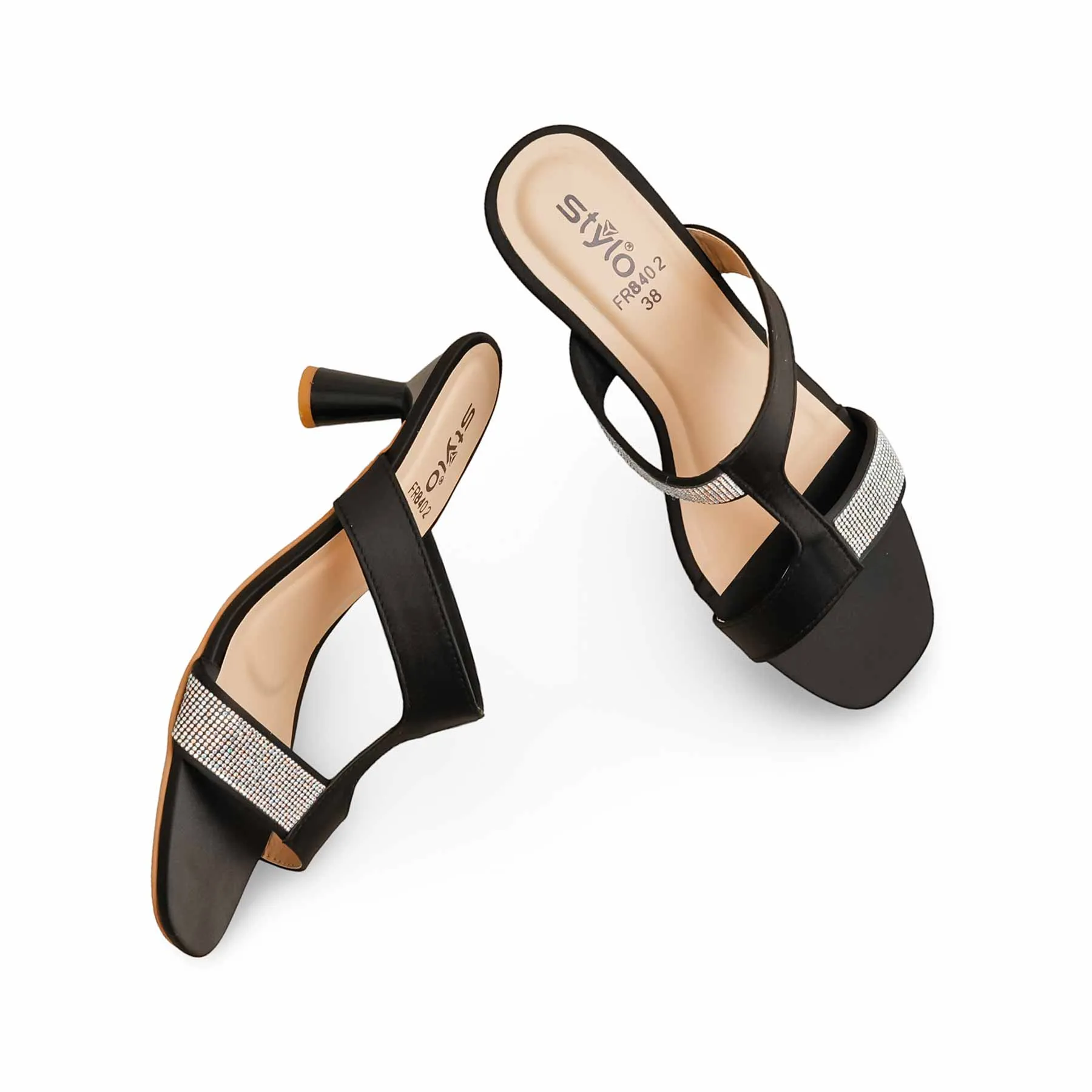 Black Formal Slipper FR8402 Night Shine