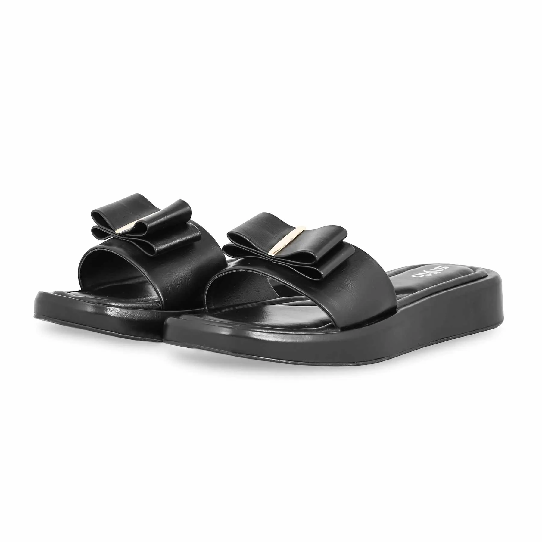 Comfy Dress Shoes Black Formal Slipper PU0473