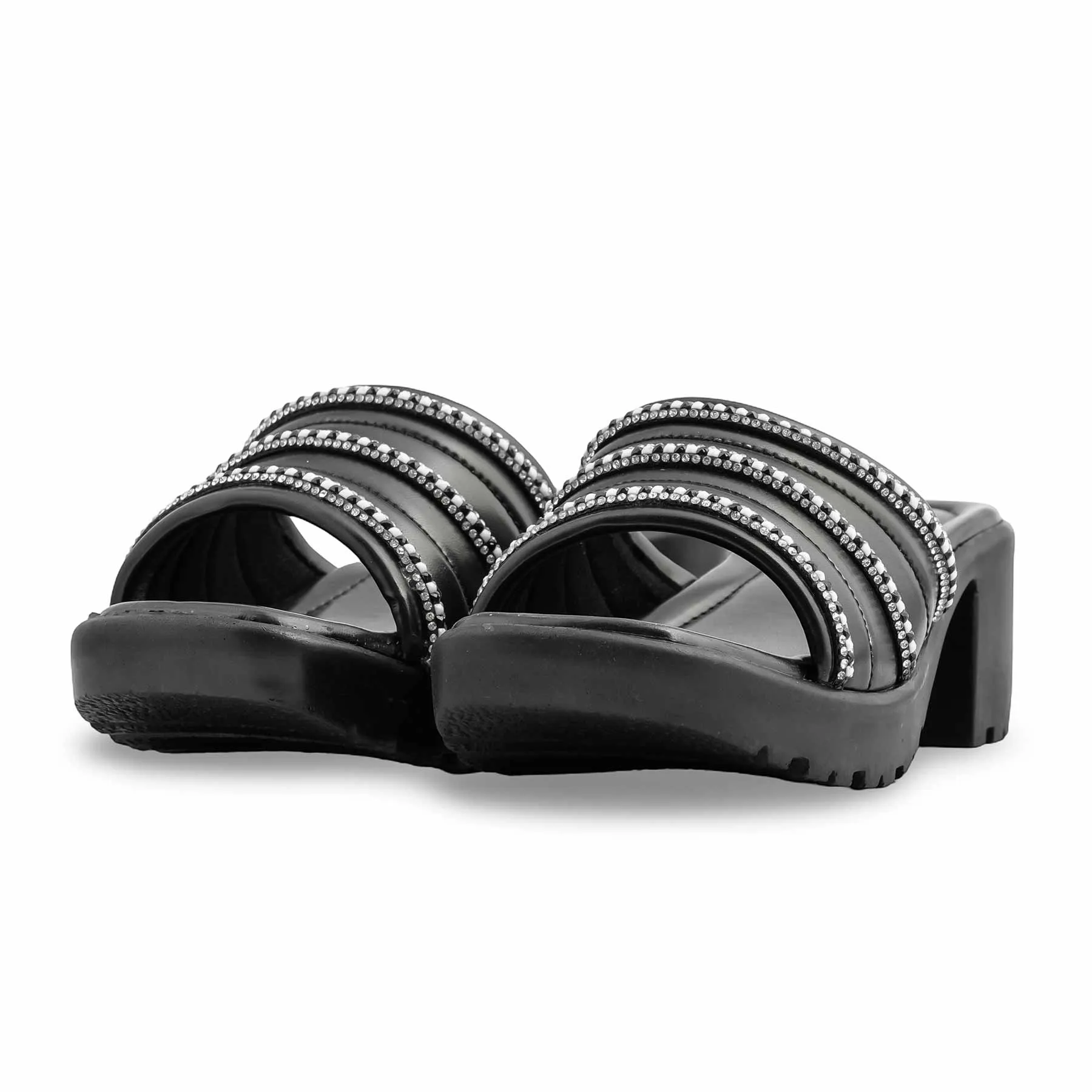 Black Formal Slipper PU0496 Fall Spark Cafe Glow