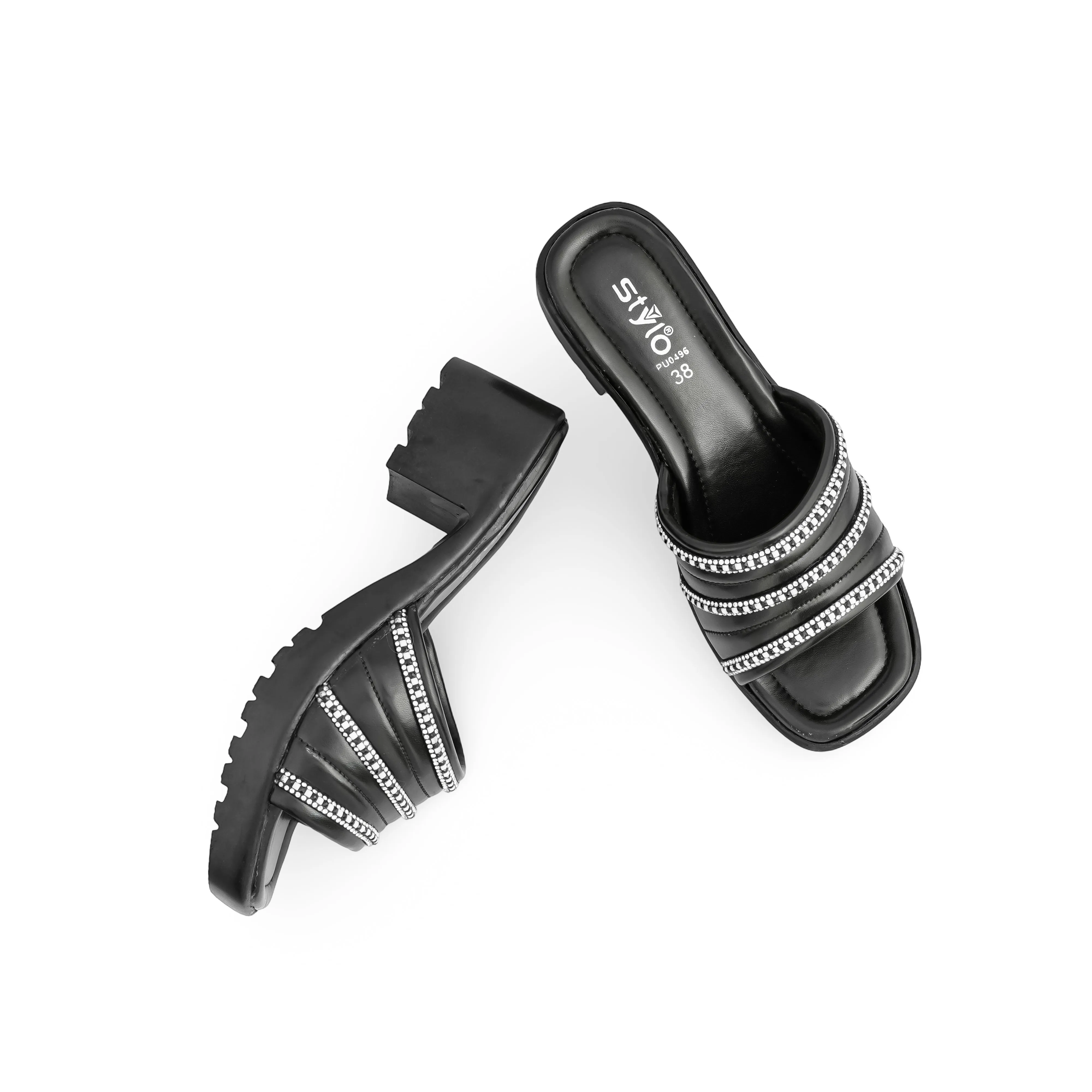 Fashion Comfort Resort Spark Black Formal Slipper PU0496