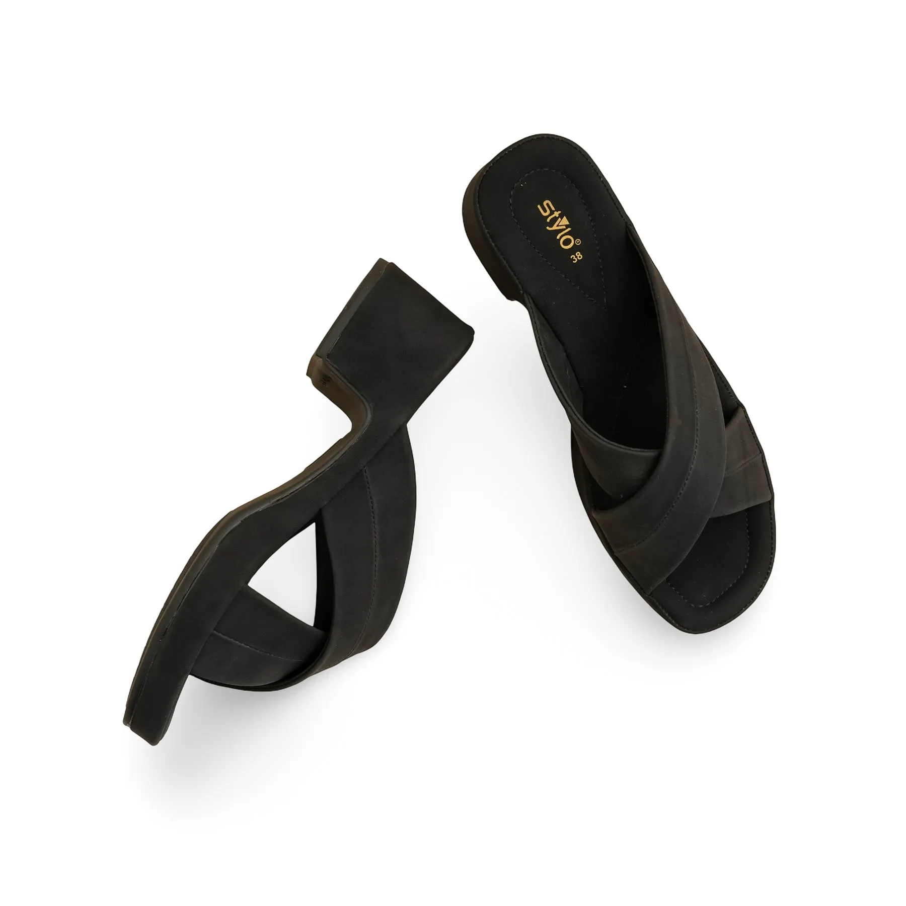 Black Formal Slipper PU0516 Perfect Lines Walk Confidently