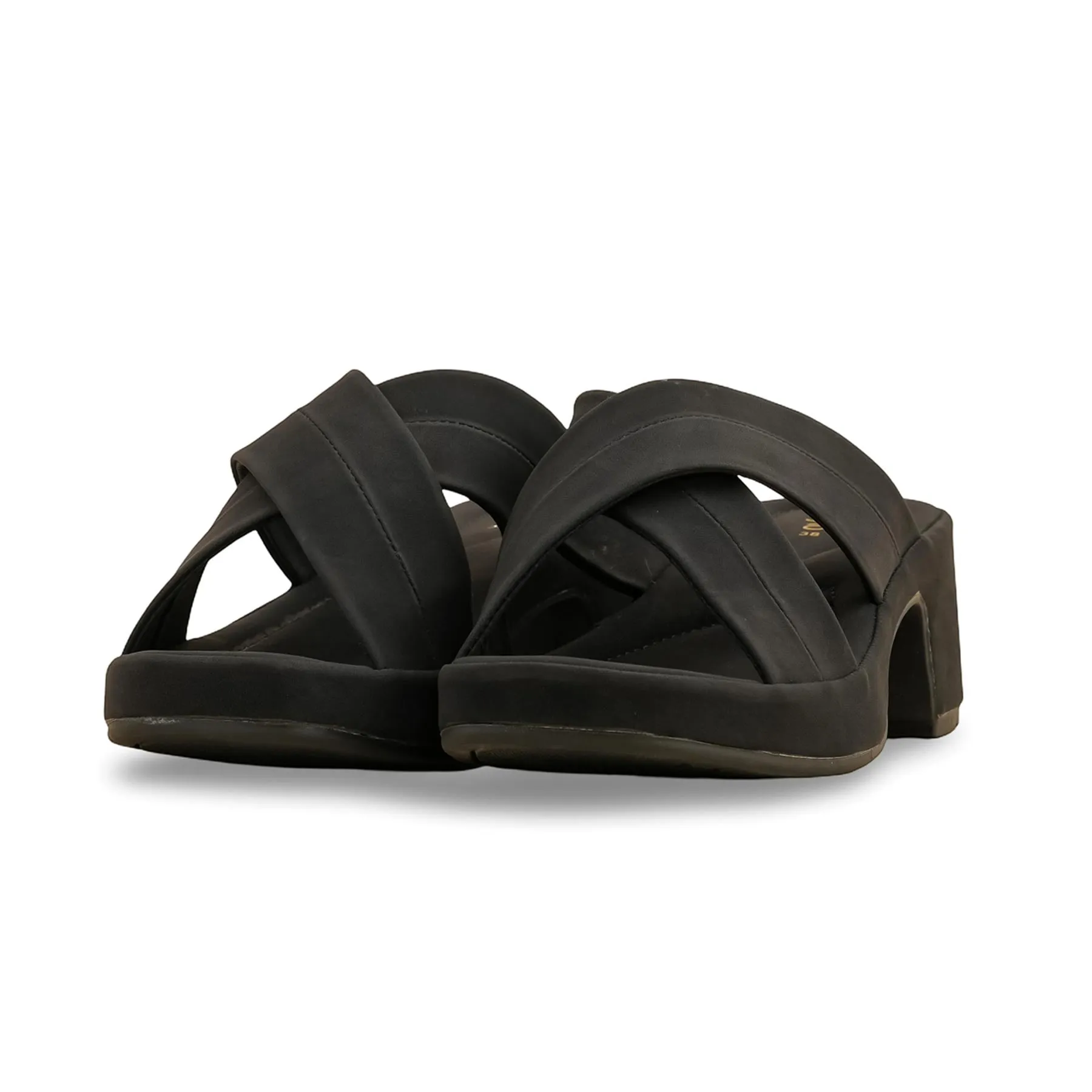 Black Formal Slipper PU0516 Kitten Heel Formal Chic