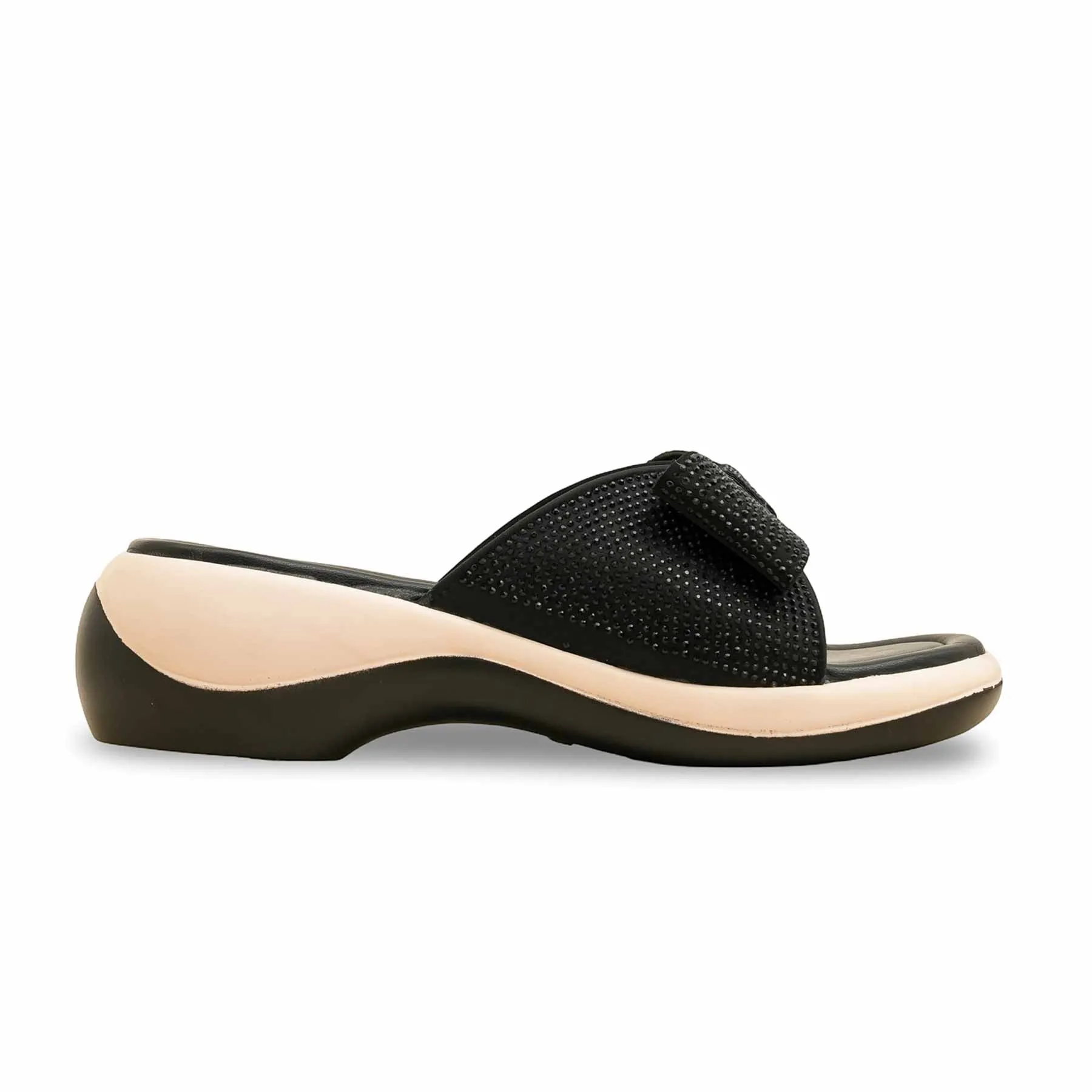 Black Formal Slipper PU0596 Elegant Footwear