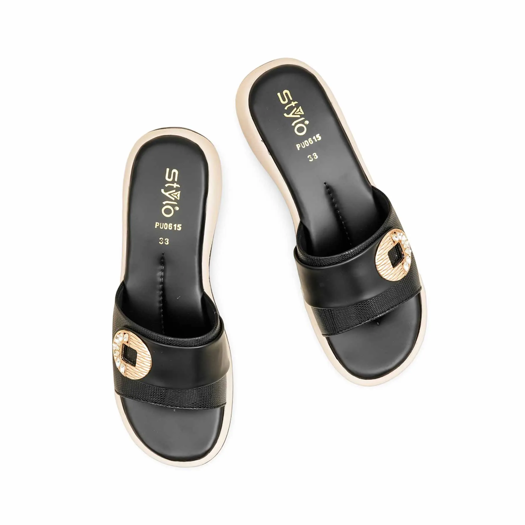 Foot Style Black Formal Women Slipper PU0615
