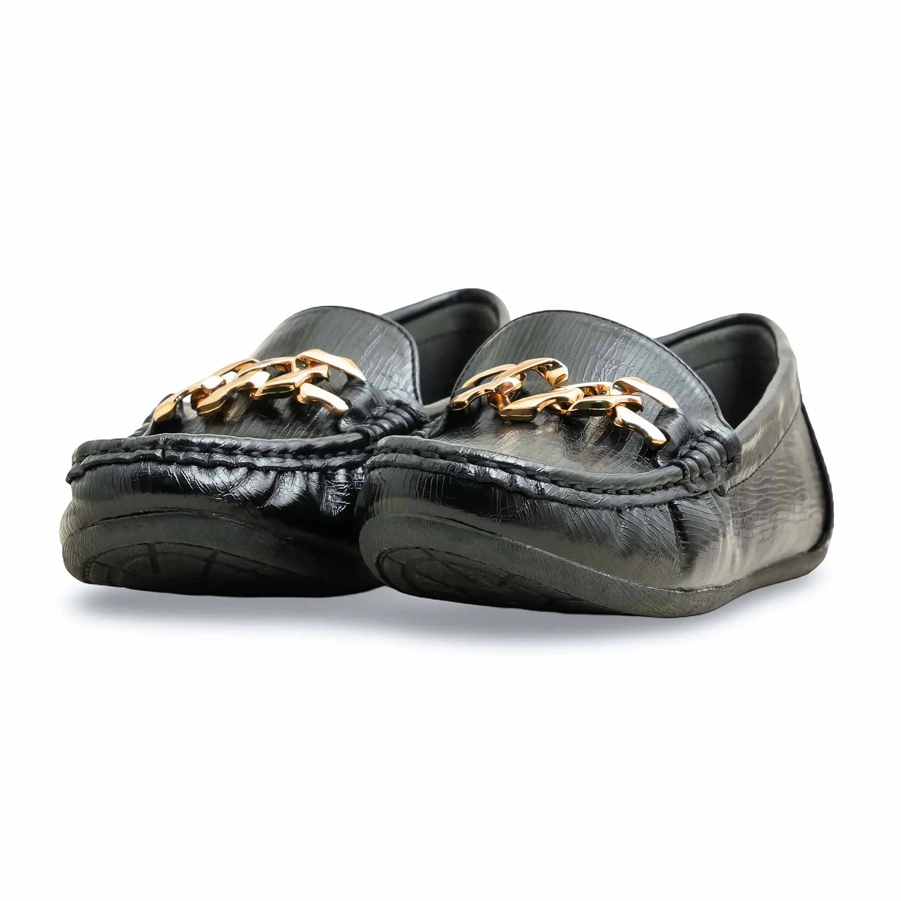 Black Moccasin WN4496 Fish Step Loafer Style