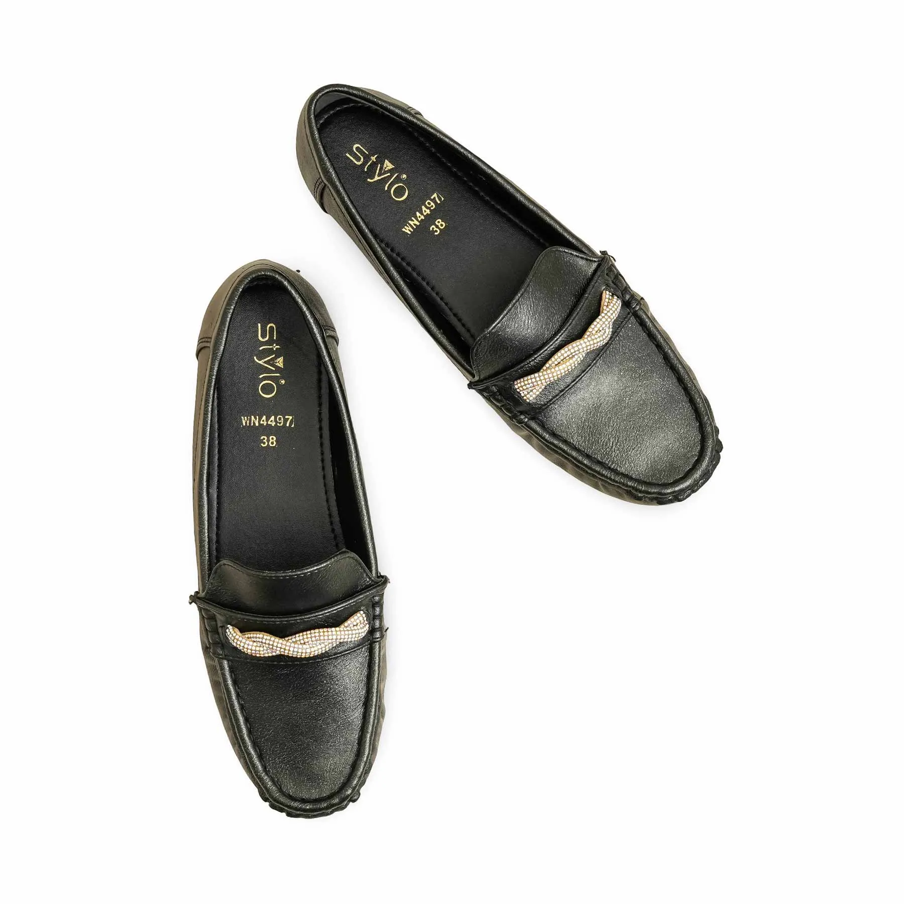 Shop Fair Flexible Support Shoes Black Moccasin WN4497