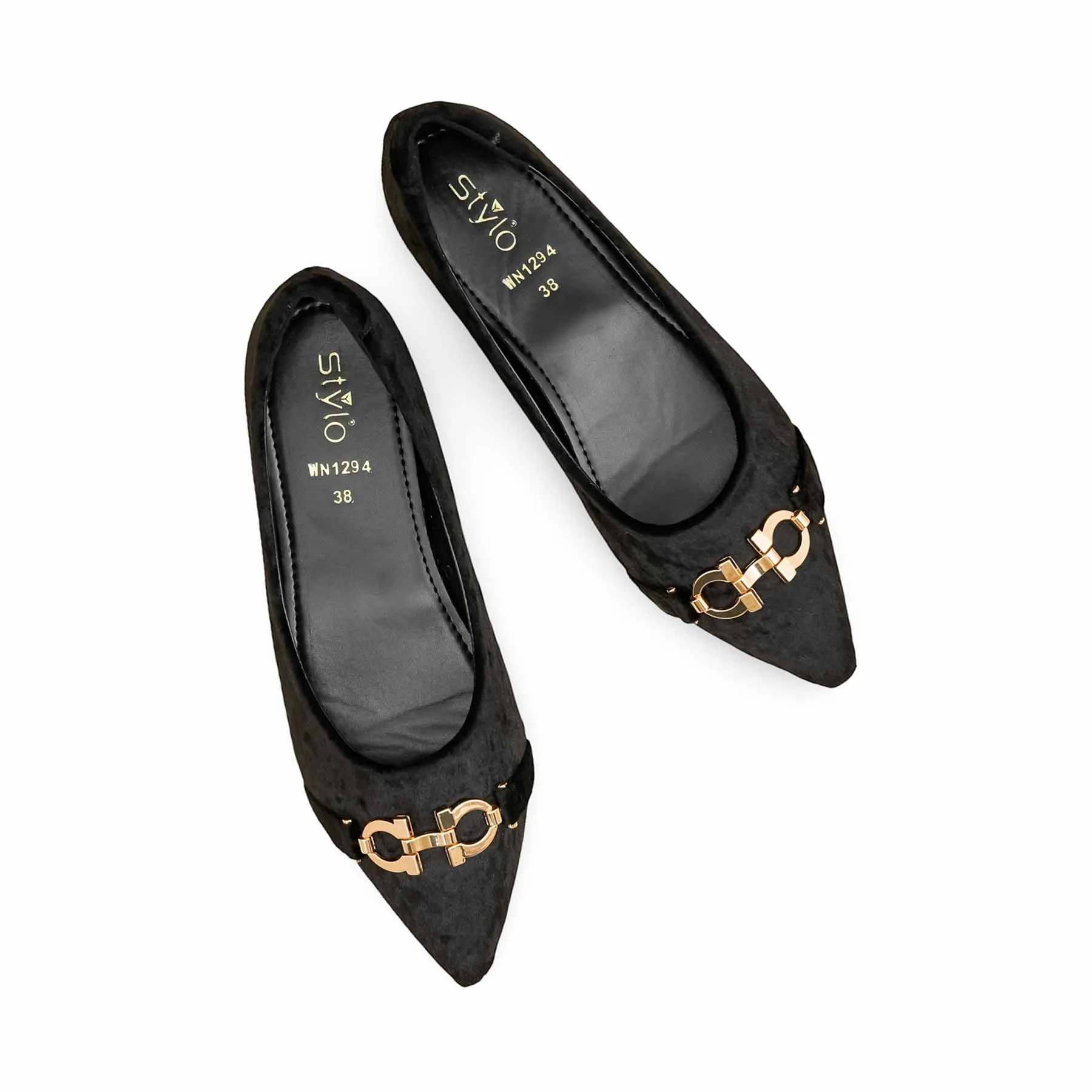 Black Pumps For Ladies WN1294 Side Path Well crafted