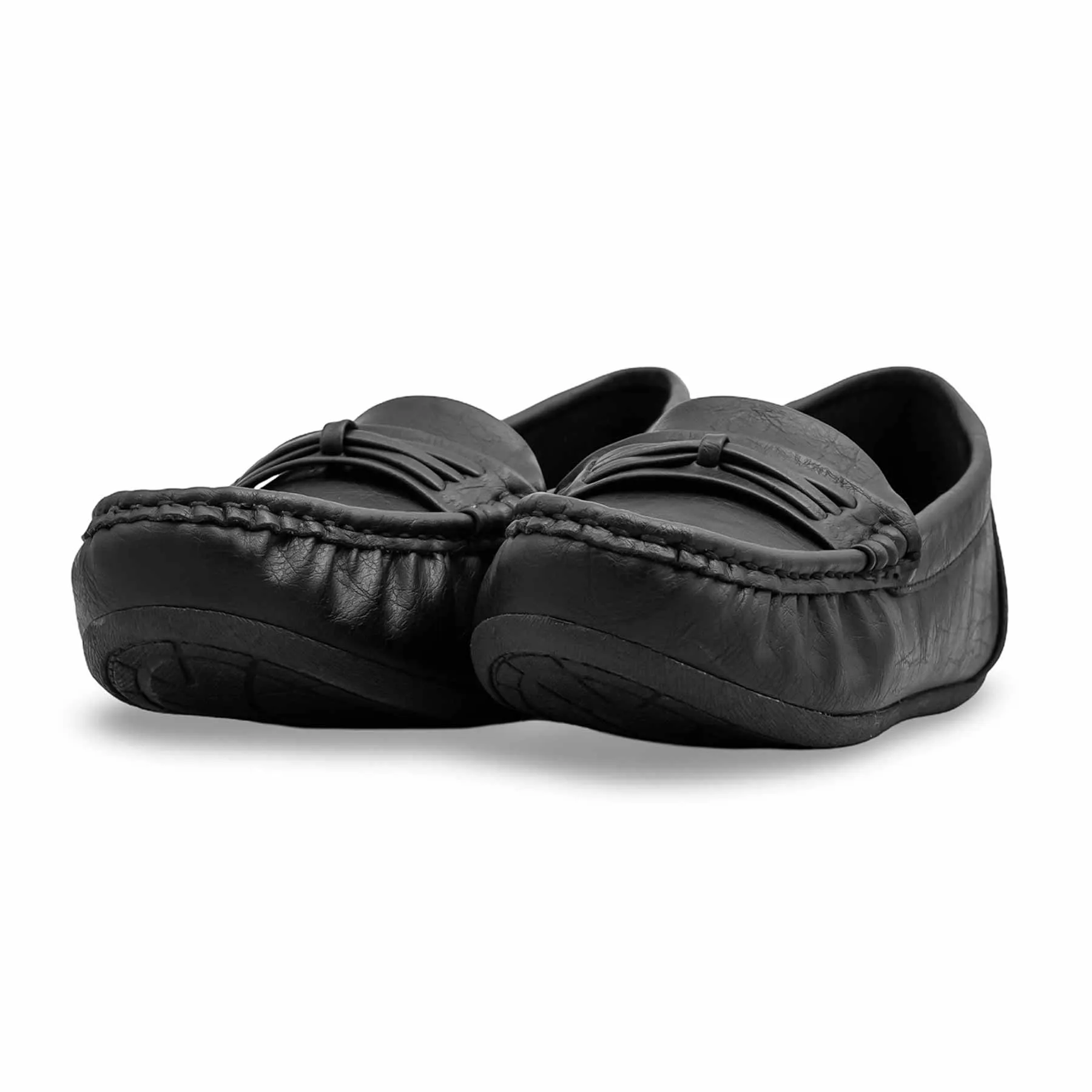 Black Women Moccasin WN4488 Everyday Slip