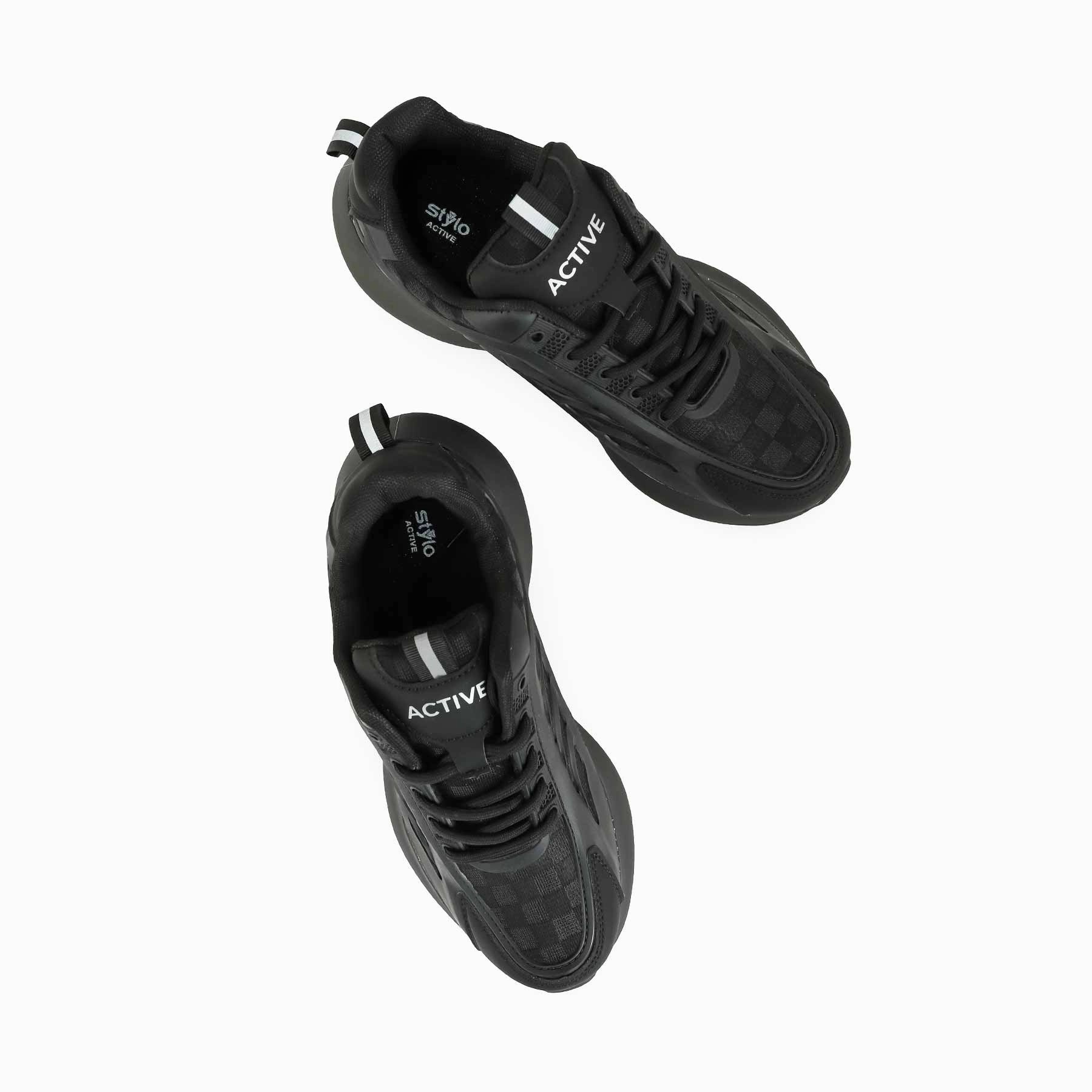 Black Casual Sneaker For Ladies AT7349 Zip Closure