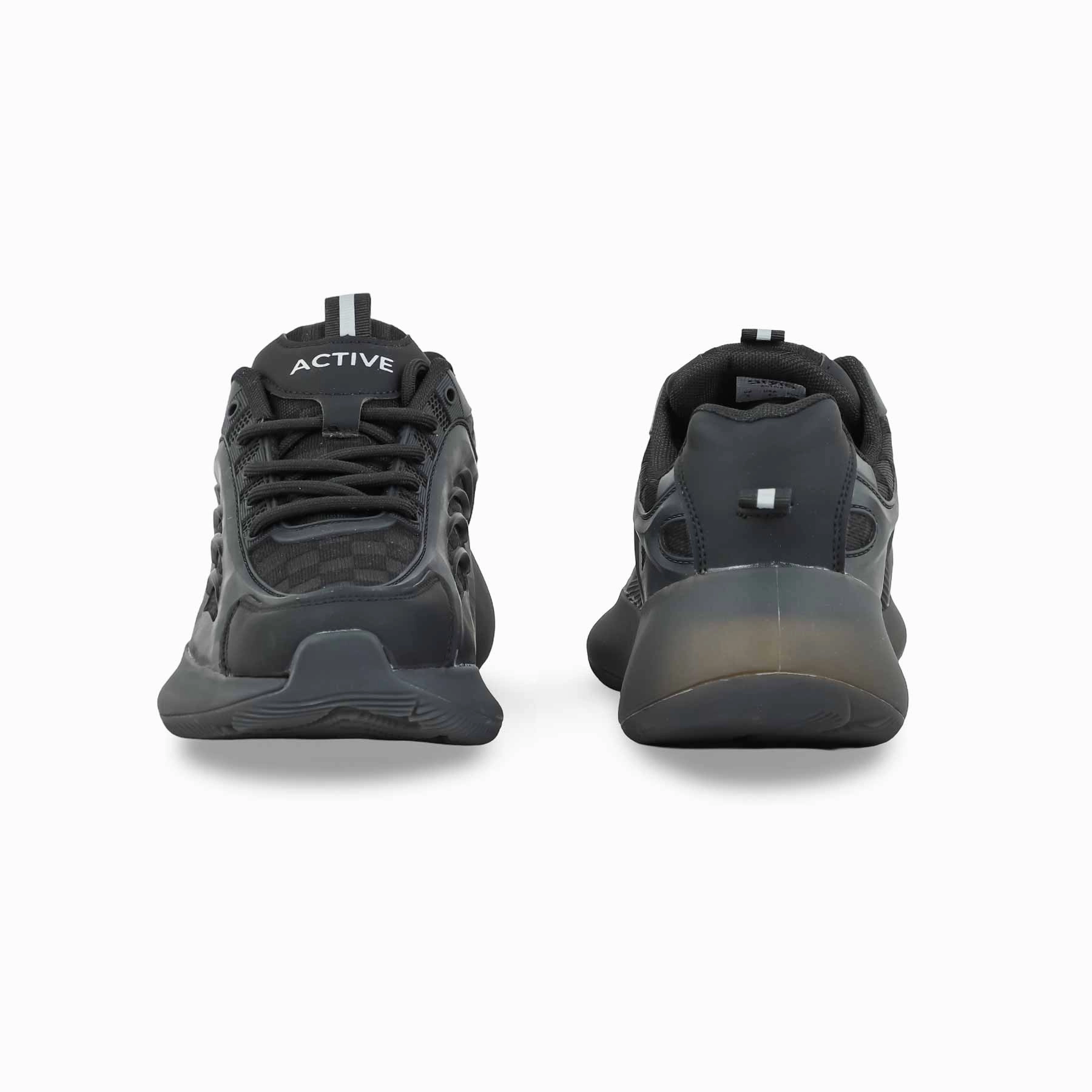 Orthopedic Certified Lace Closure Black Casual Sneaker For Ladies AT7349