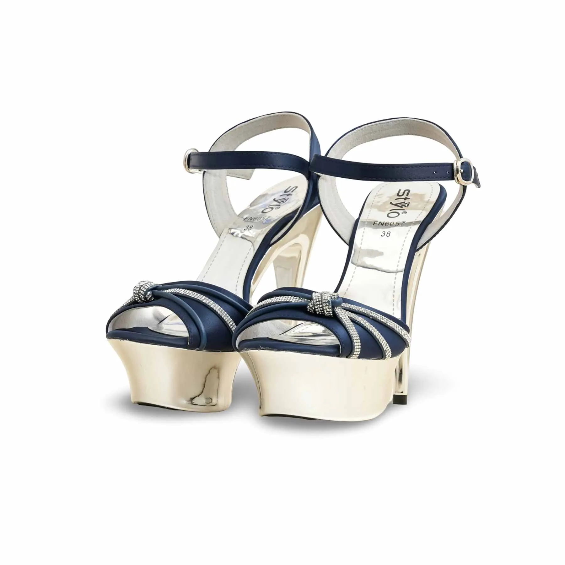 Walk Elegant Blue Fancy Bridal Sandal FN6057