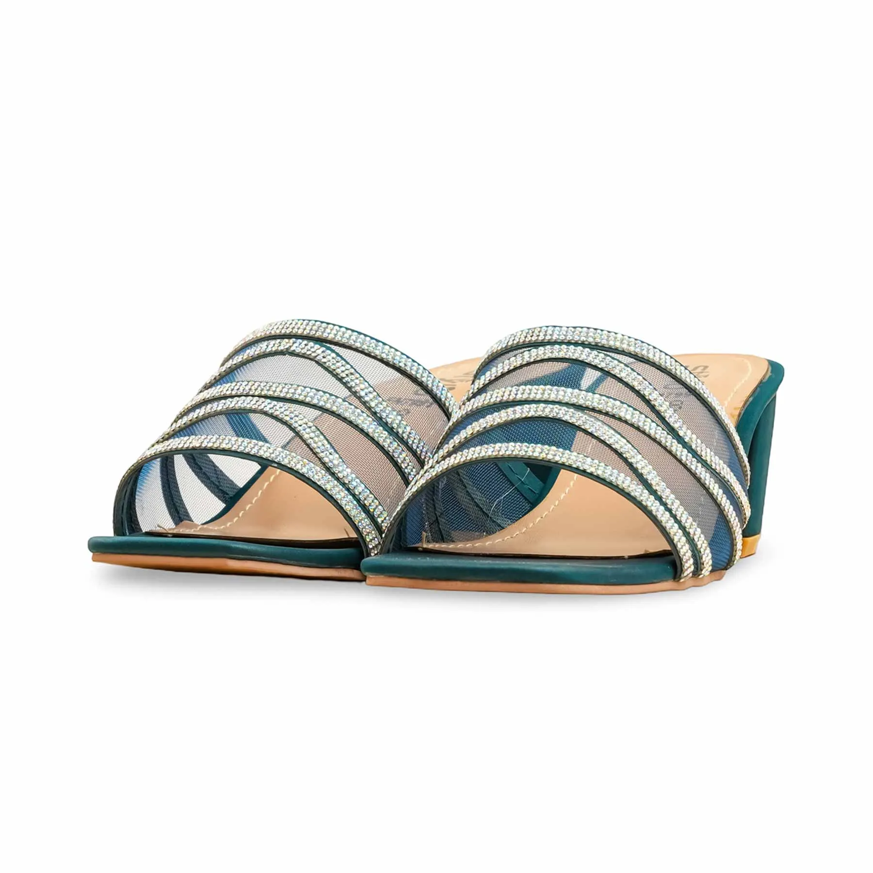 Wedding Boots Fashionable Edge Blue Fancy Slipper FN7991