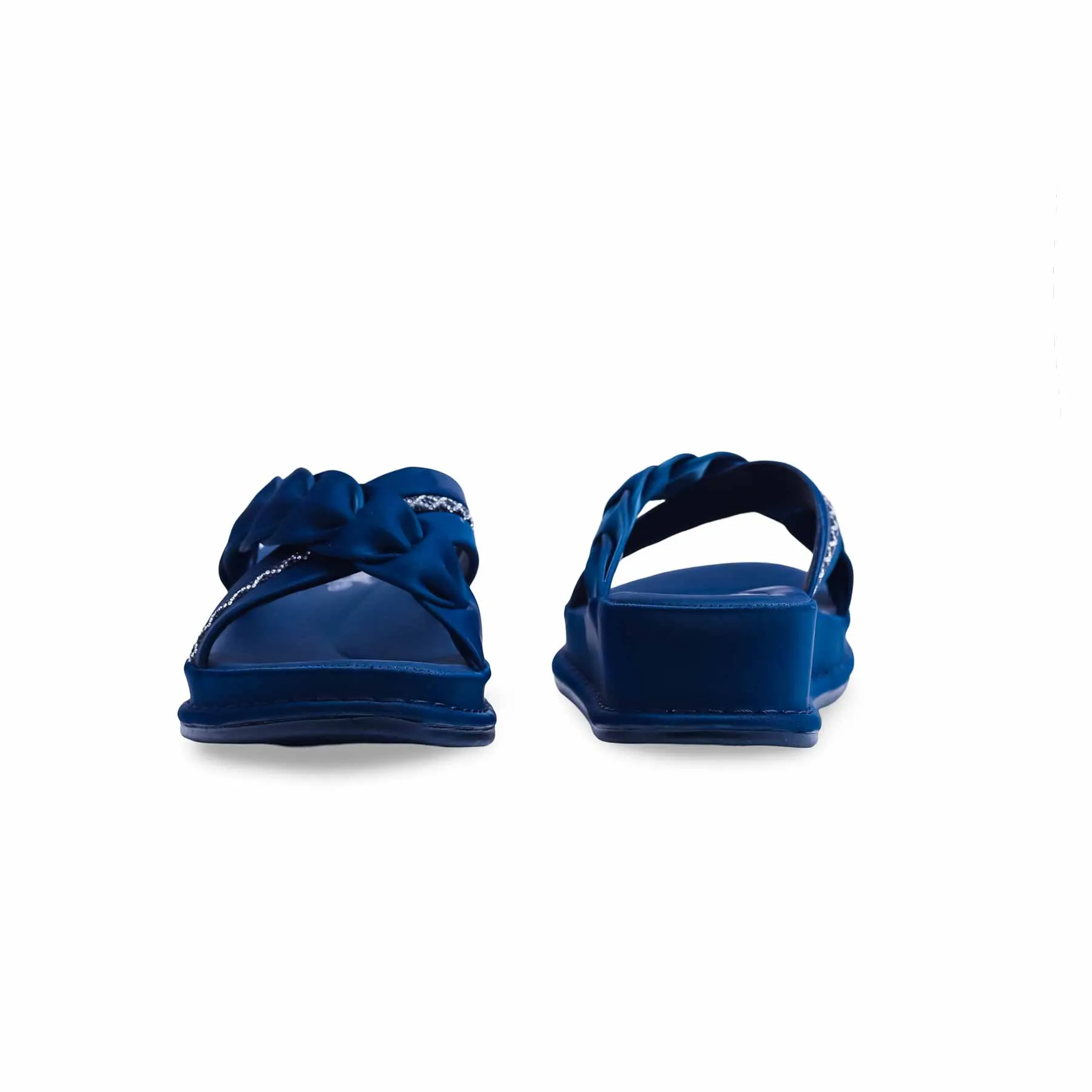 Occasion Heels Blue Formal Slipper PU0521