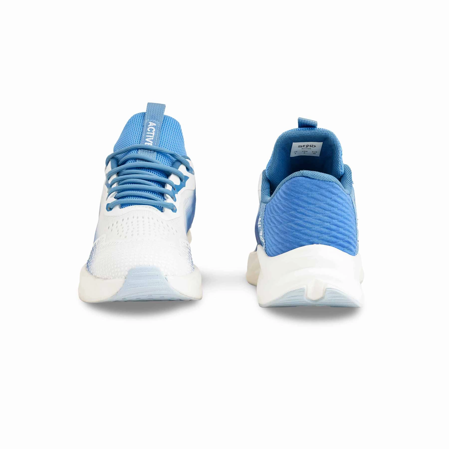 Collared Ankle Padding Blue Casual Sneaker AT7357
