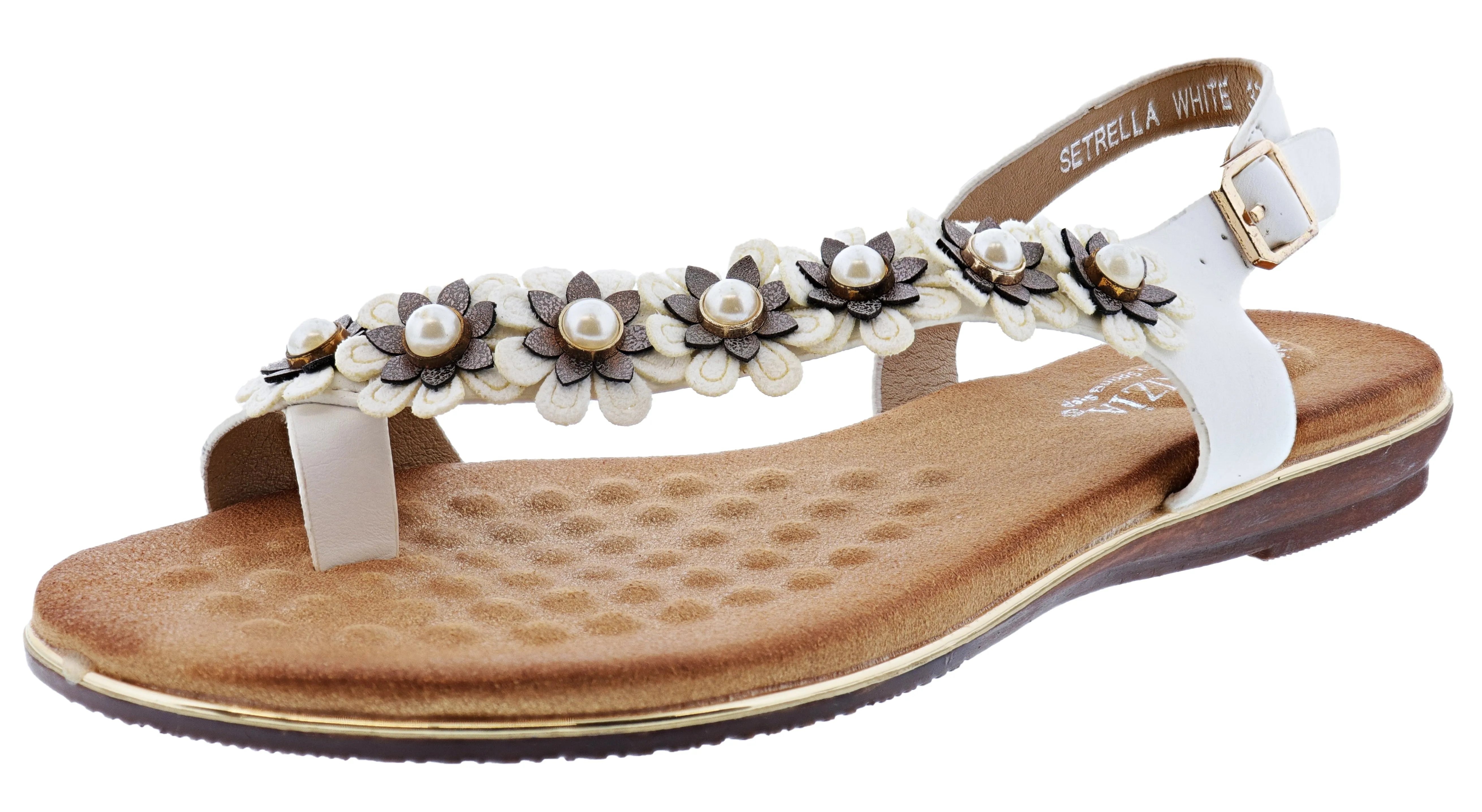 Movement Ease Dribble Step Patrizia Setrella Flat Summer Sandals Women