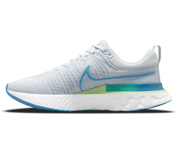 Men's Nike React Infinity Run FK 2 (Platinum/Laser Blue) Velcro Strap