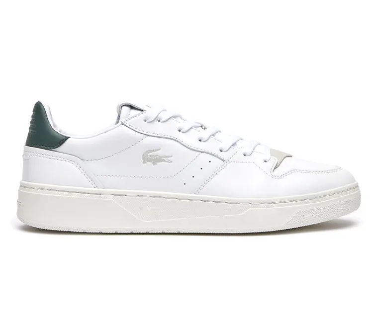 Men's Lacoste Court-Lisse 222 1 (White/Dark Green) Outdoor Stroll