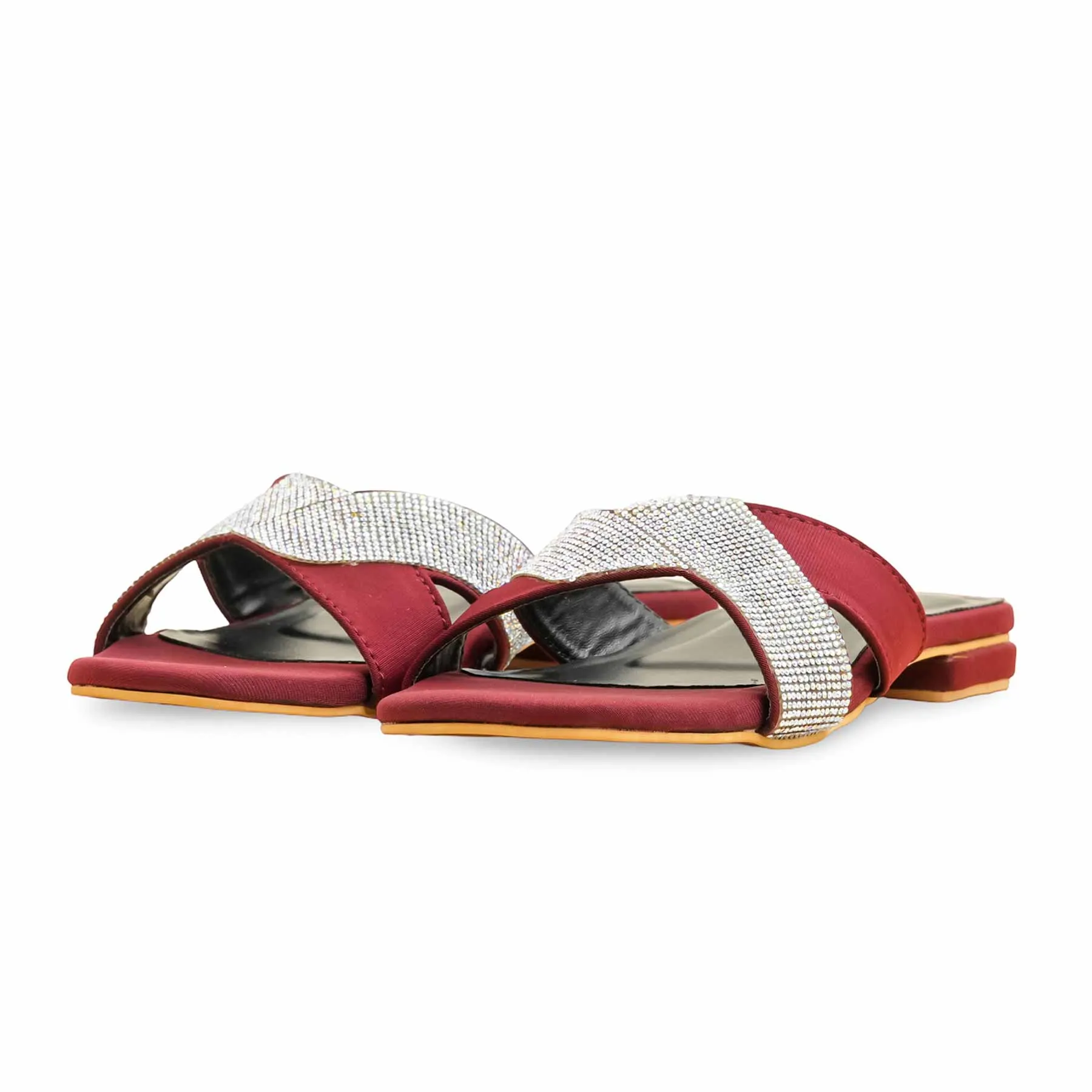 Maroon Formal Slipper For Women FR8397 Adaptable Fit Camp Time